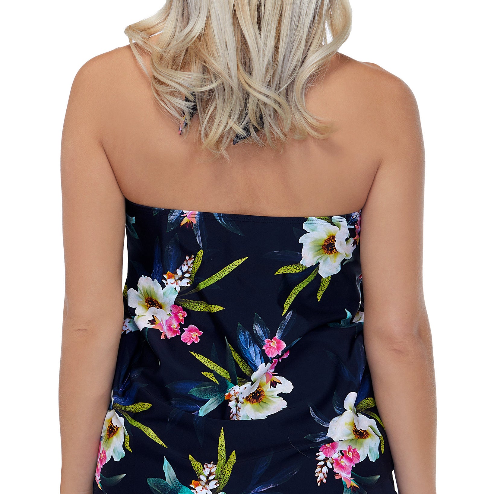Island Escape Women Tahiti Beach Printed T Back Underwire Tankini Top