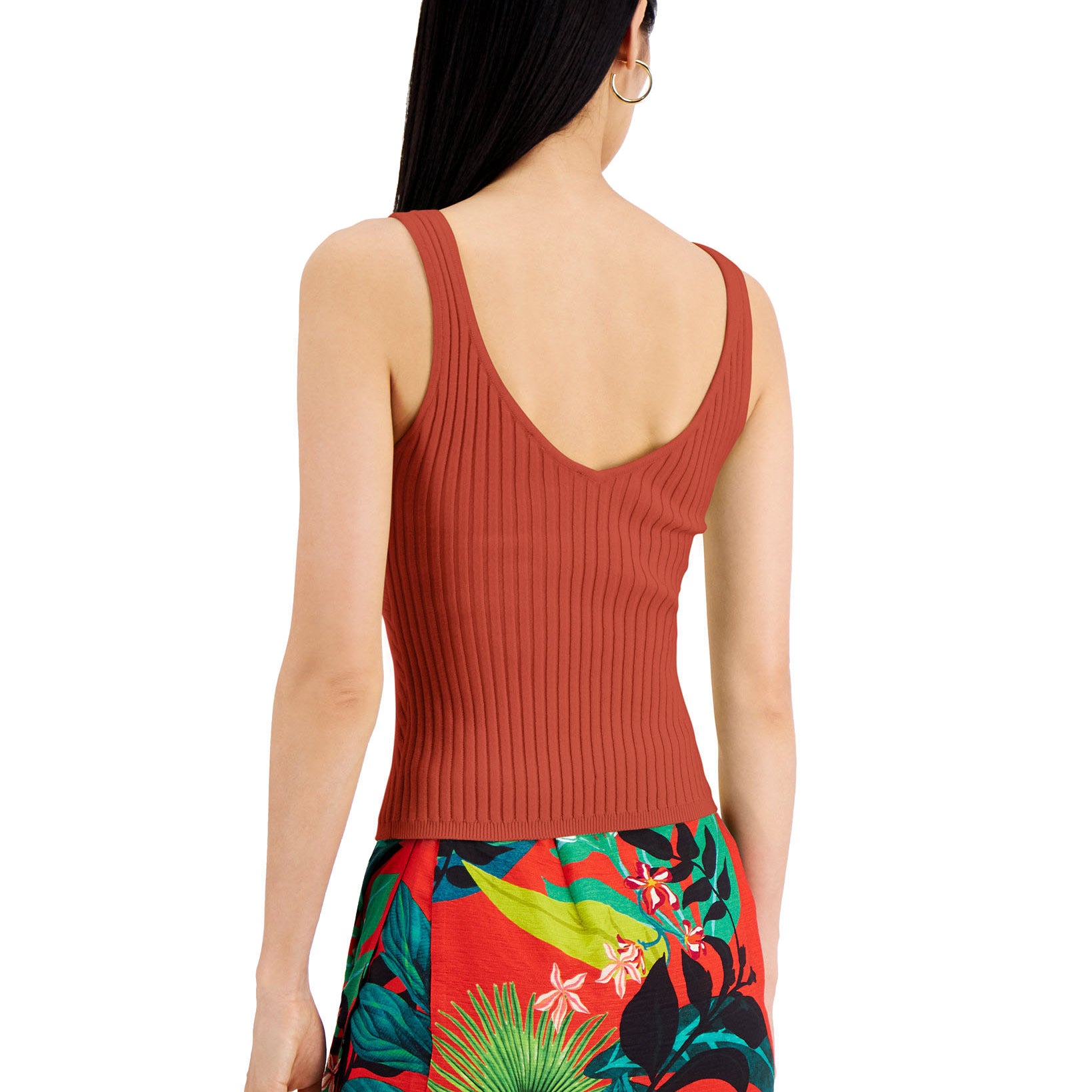 INC International Concepts Women Ribbed Sweater Tank