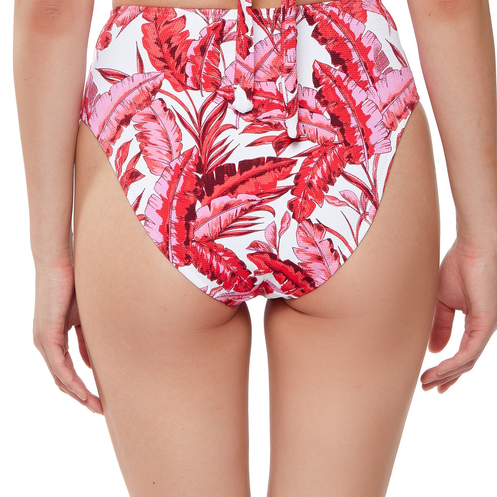 Jessica Simpson Women Printed Paradiso Palm High Waist O Ring Bottoms