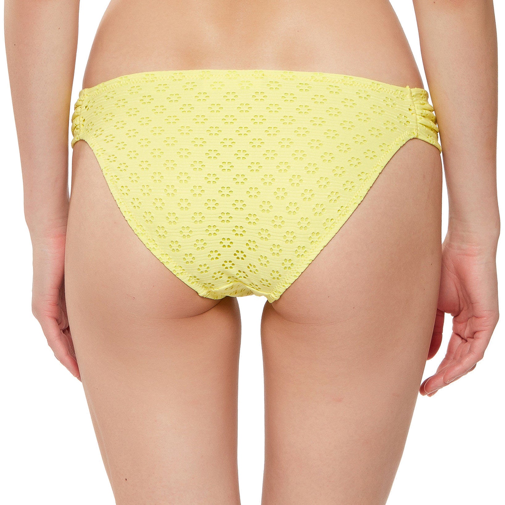 Jessica Simpson Women Sweet Tooth Solids Shirred Hipster Bikini Bottoms