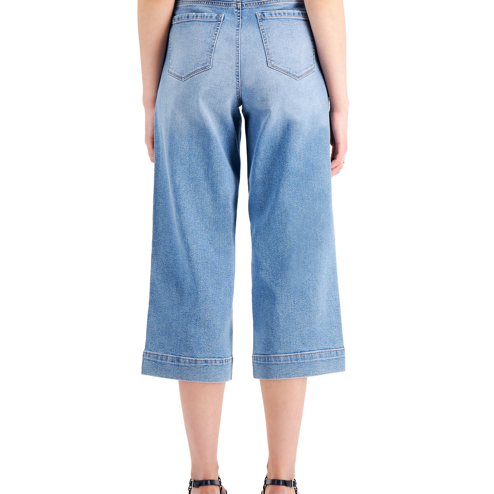 Style & Co Women High Rise Wide Leg Cropped Jeans