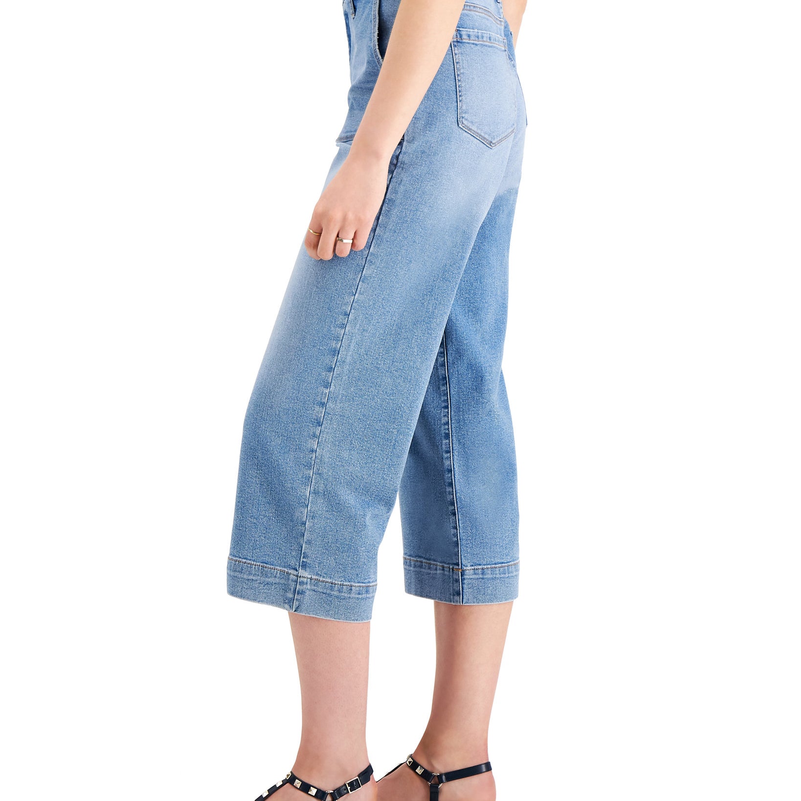 Style & Co Women High Rise Wide Leg Cropped Jeans
