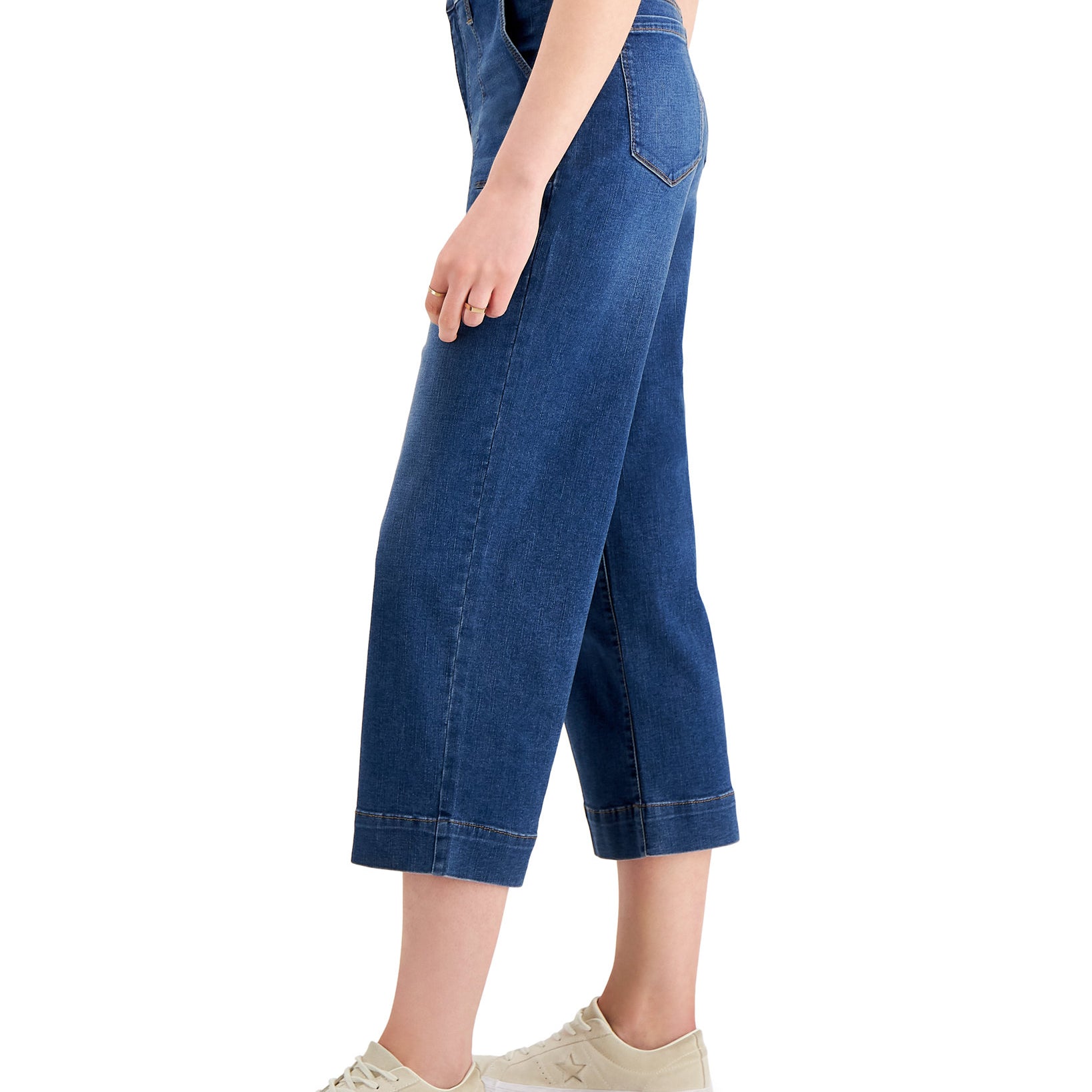 Style & Co Women High Rise Wide Leg Cropped Jeans