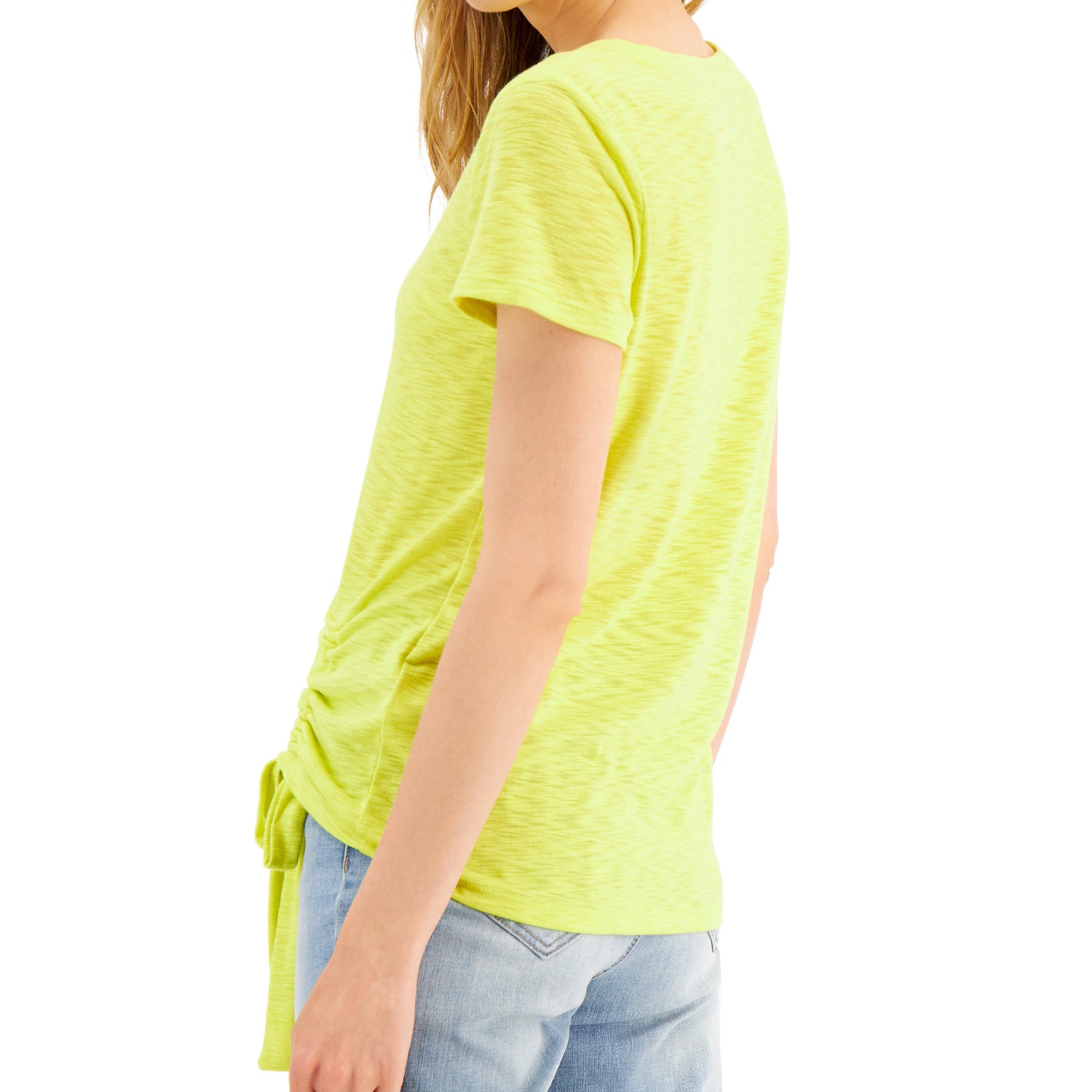 INC International Concepts Women Side Ruched T Shirt