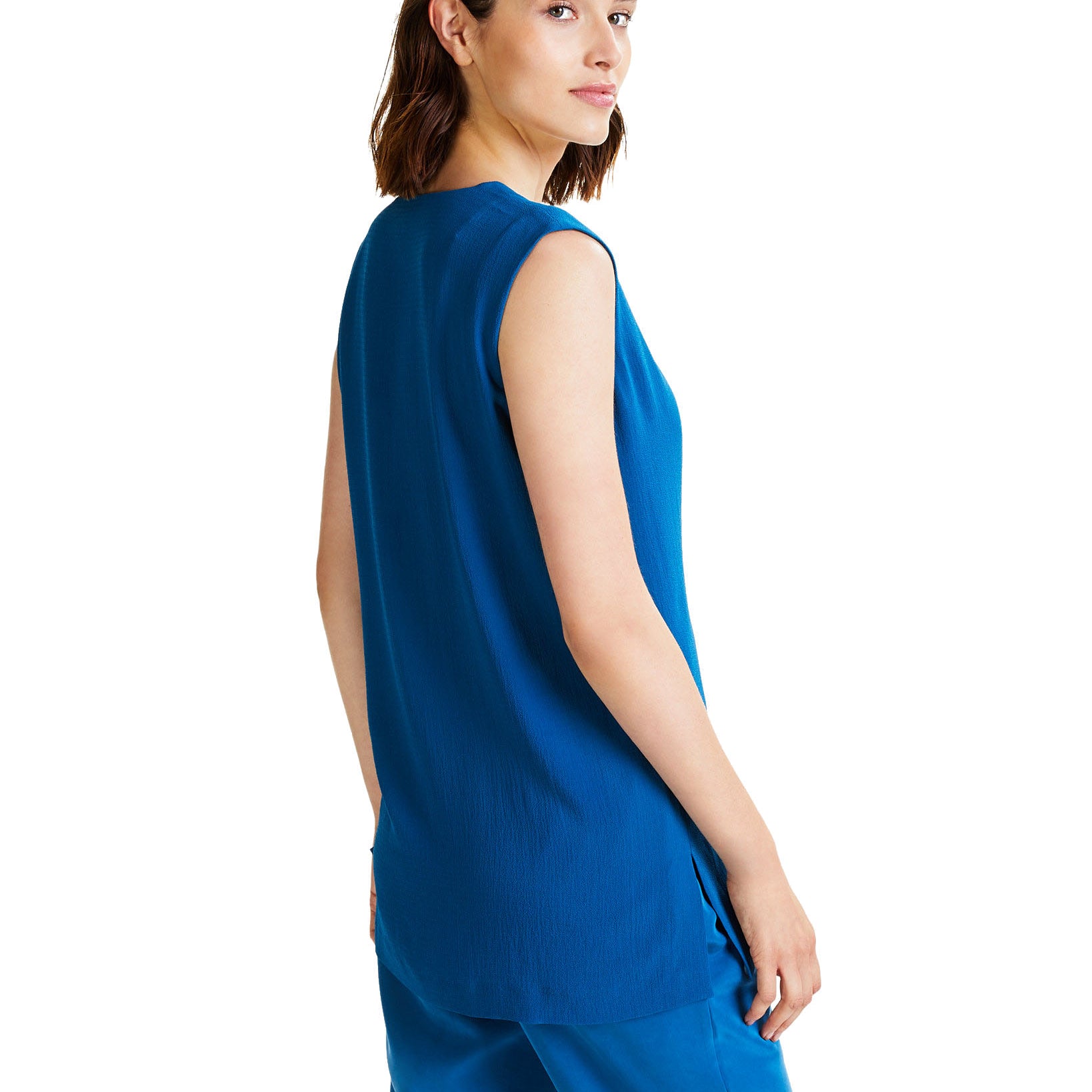 Alfani Women Solid Button Down V Neck Tunic Top
