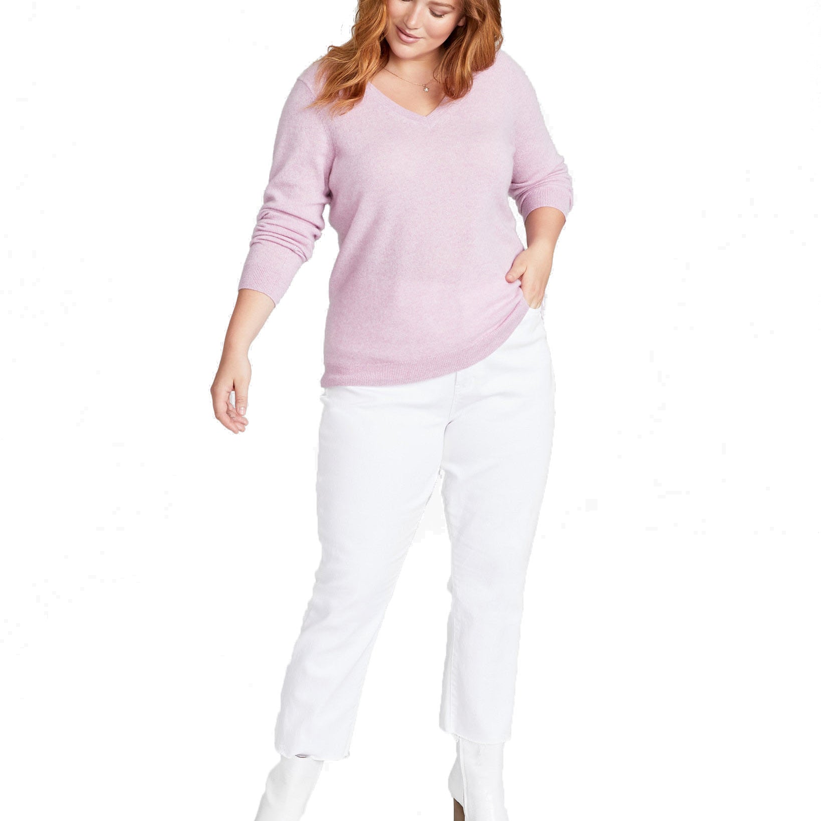 Charter Club Women Plus V Neck Cashmere Sweater