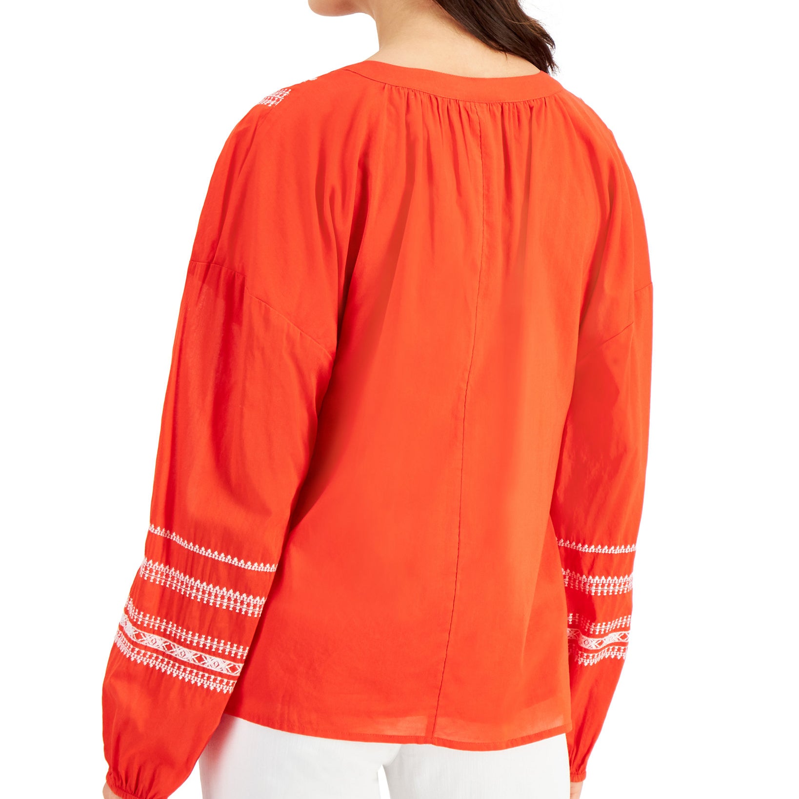Style & Co Women Embroidered Peasant Top