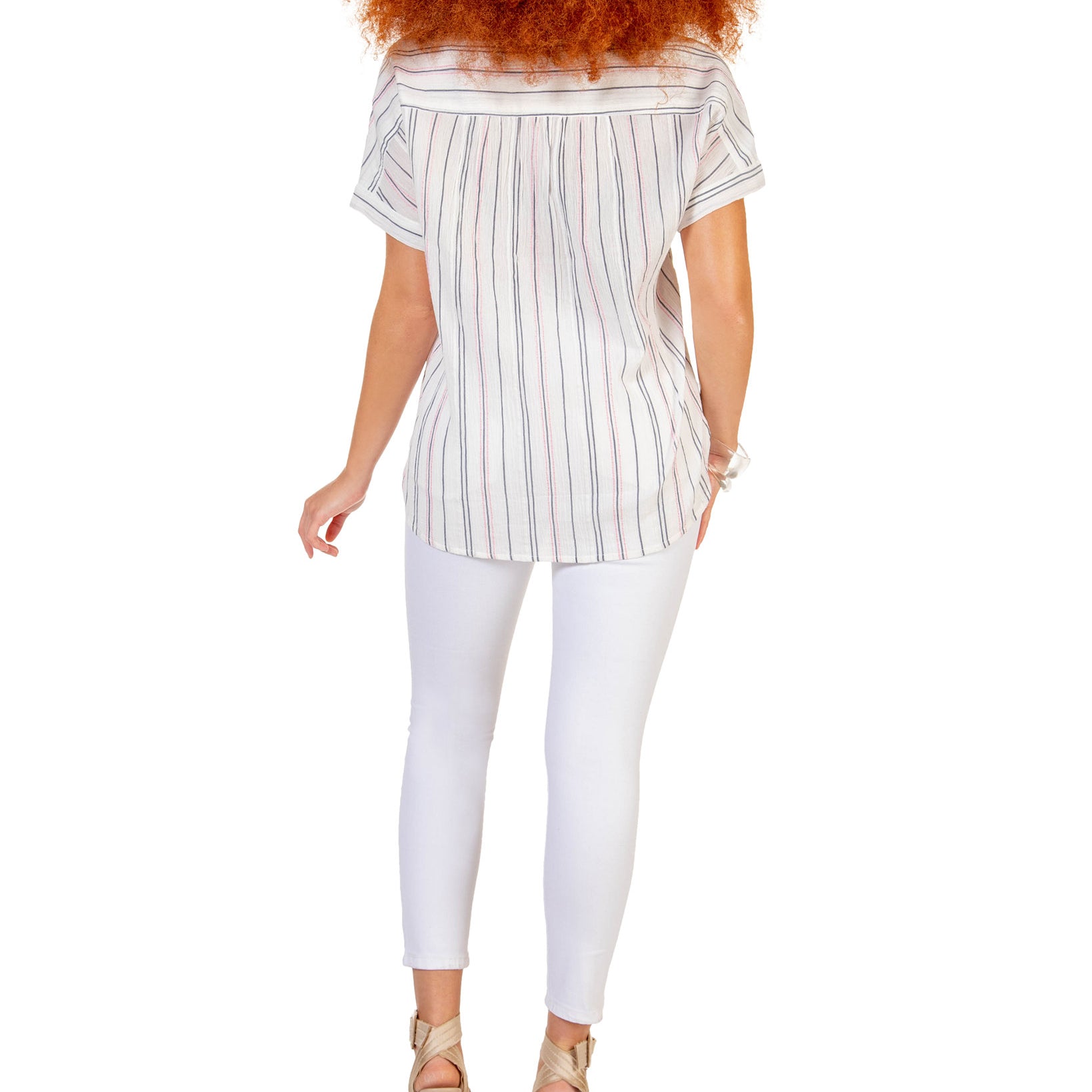 Black Tape Women Cotton Striped Shirt