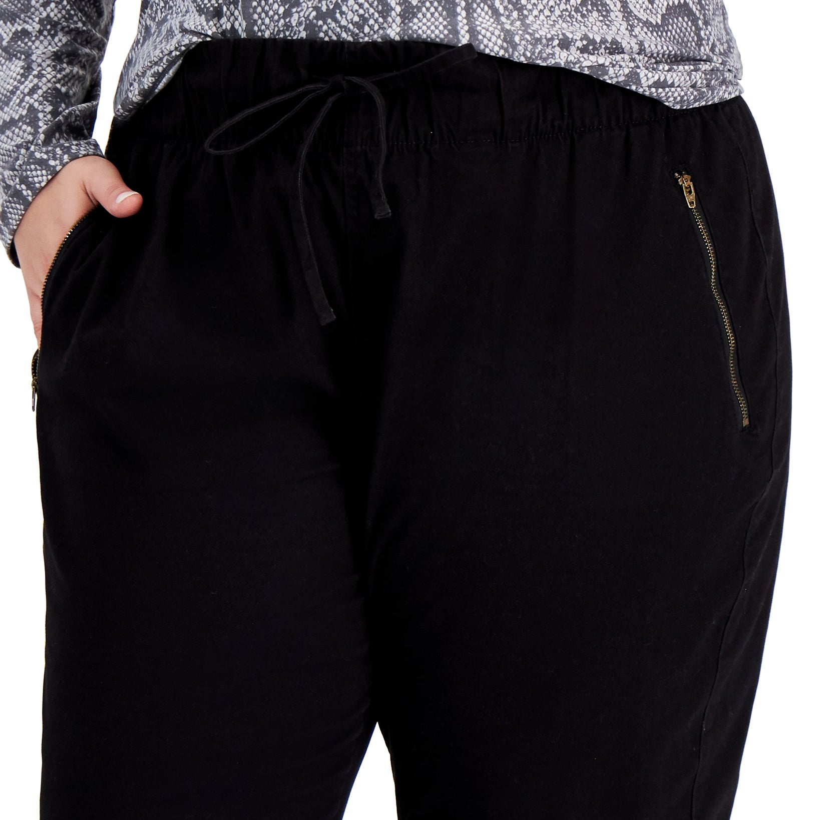 Celebrity Pink Women Plus Trendy Zip Pocket Pull On Pants