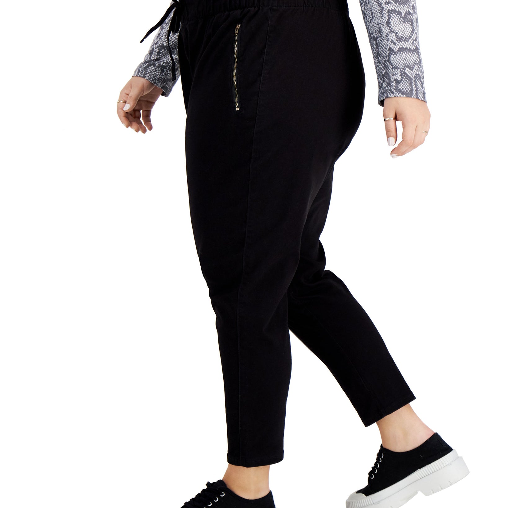 Celebrity Pink Women Plus Trendy Zip Pocket Pull On Pants