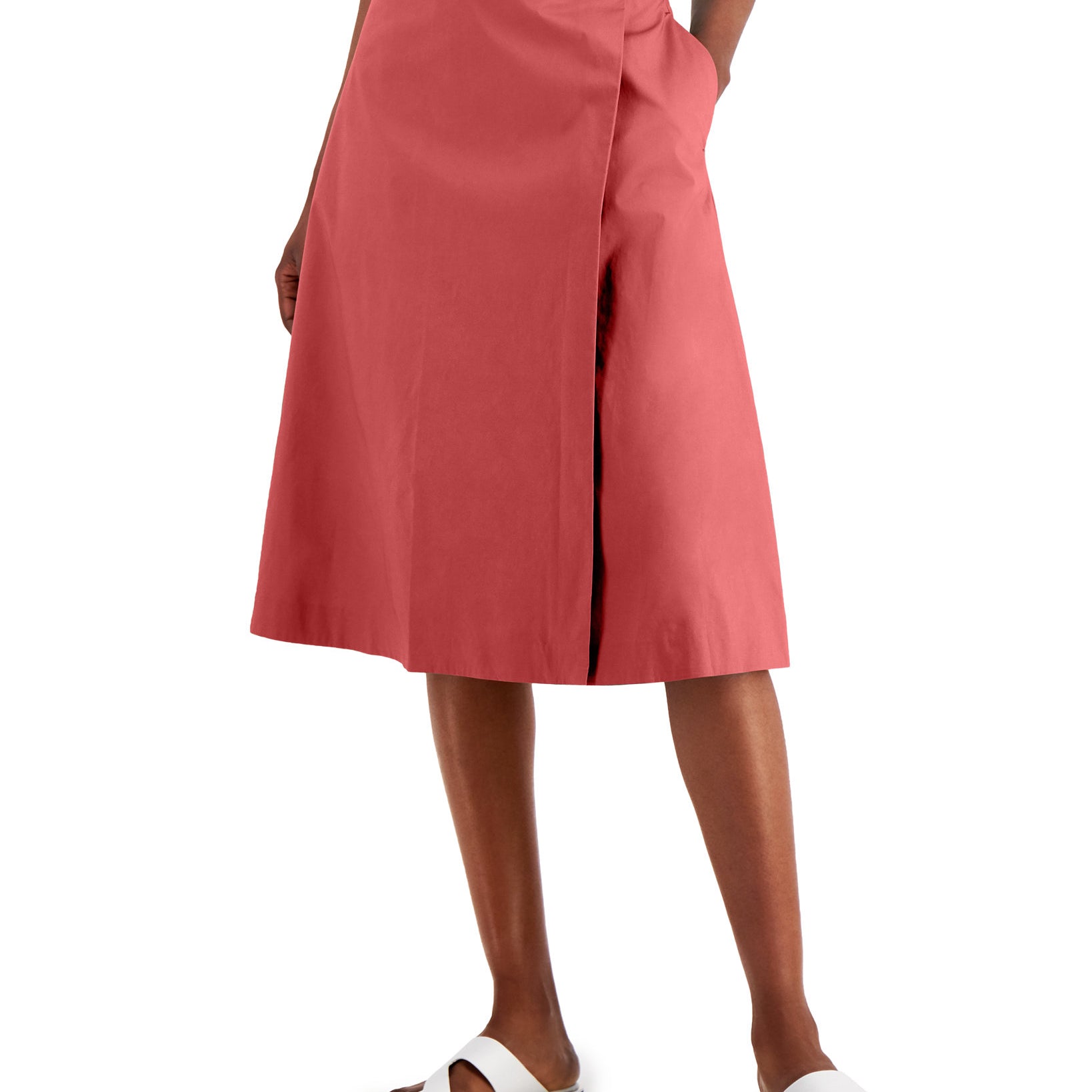 Alfani Womens Petite Flared Skirt Cranberry Spice