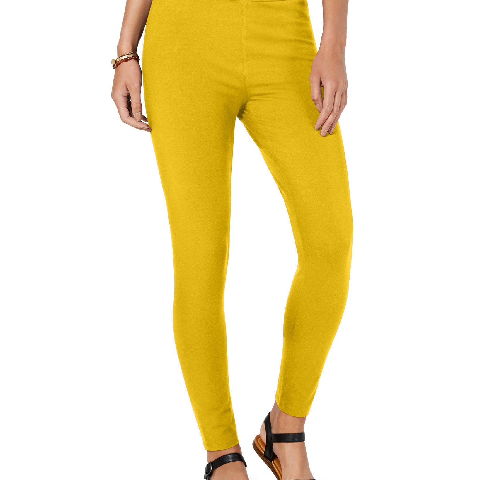 Style & Co Women Leggings Fun Yellow