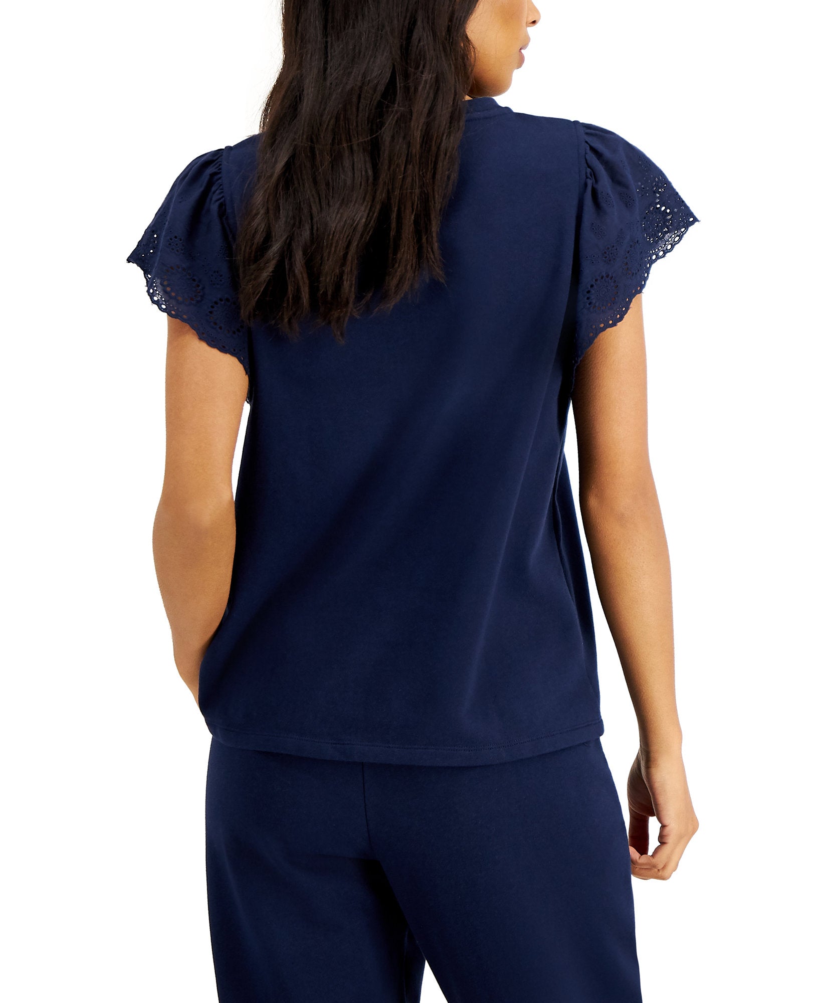 Charter Club Women Ruffle Sleeve Top