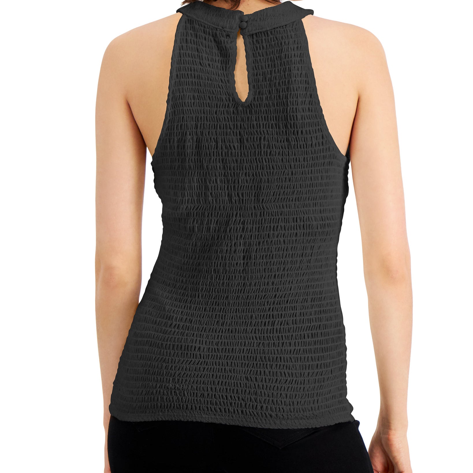INC International Concepts Women Smocked Halter Top