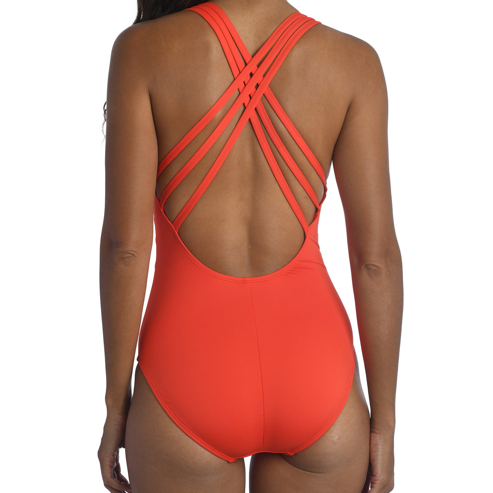 La Blanca Women Island Goddess Tummy Control Strappy One Piece Swimsuit