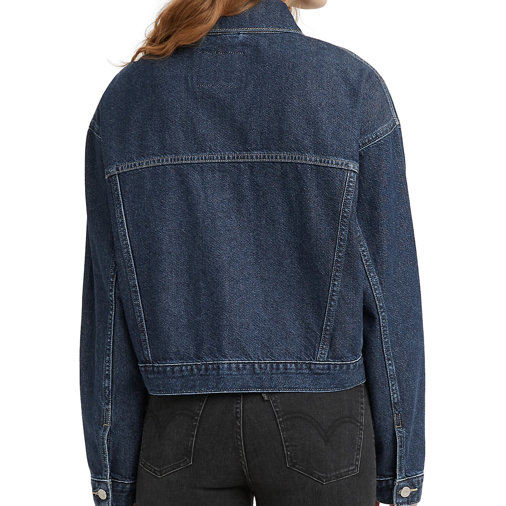 Levis Women Cropped Denim Trucker Jacket