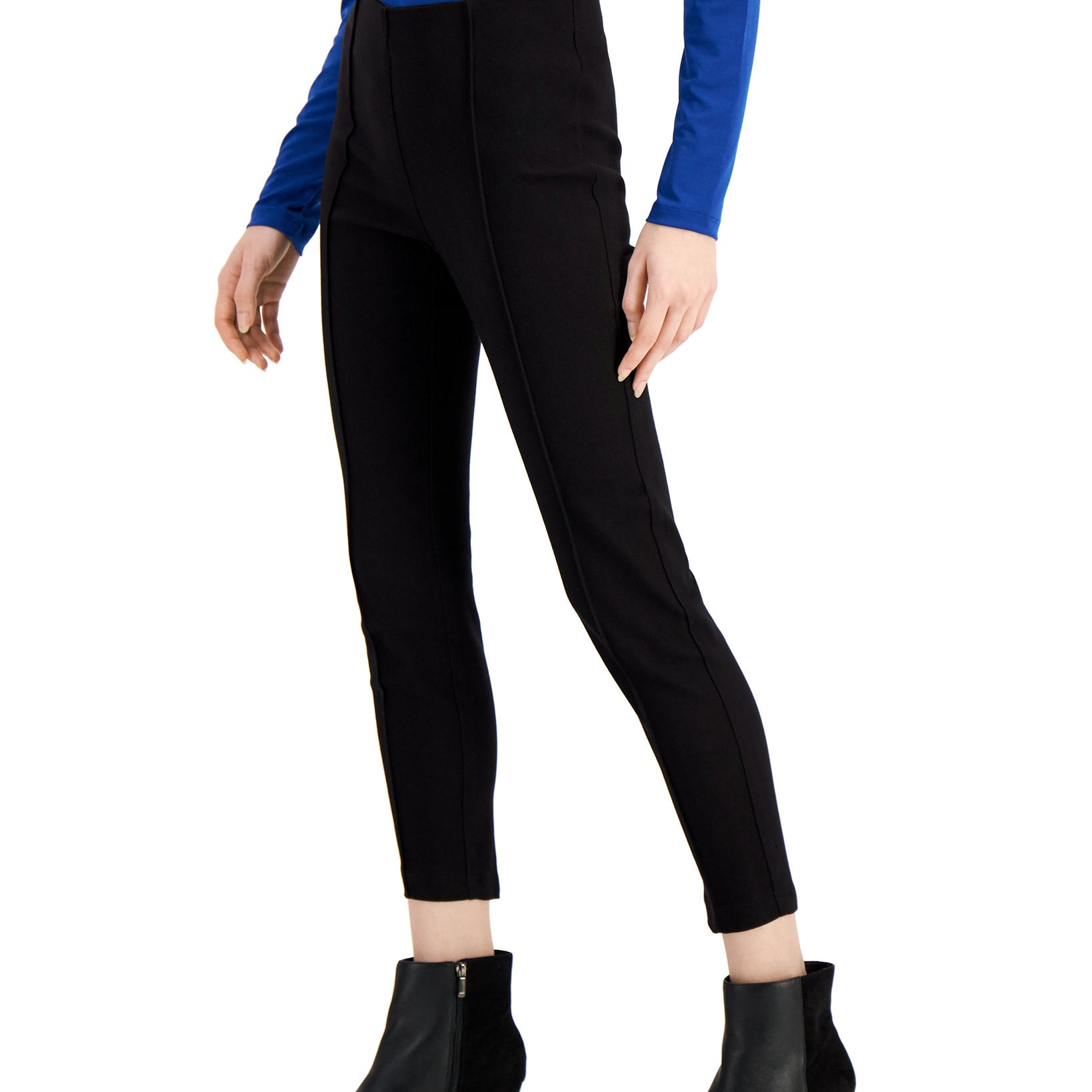 Soho Apparel Ltd Women High Rise Comfort Ankle Pants