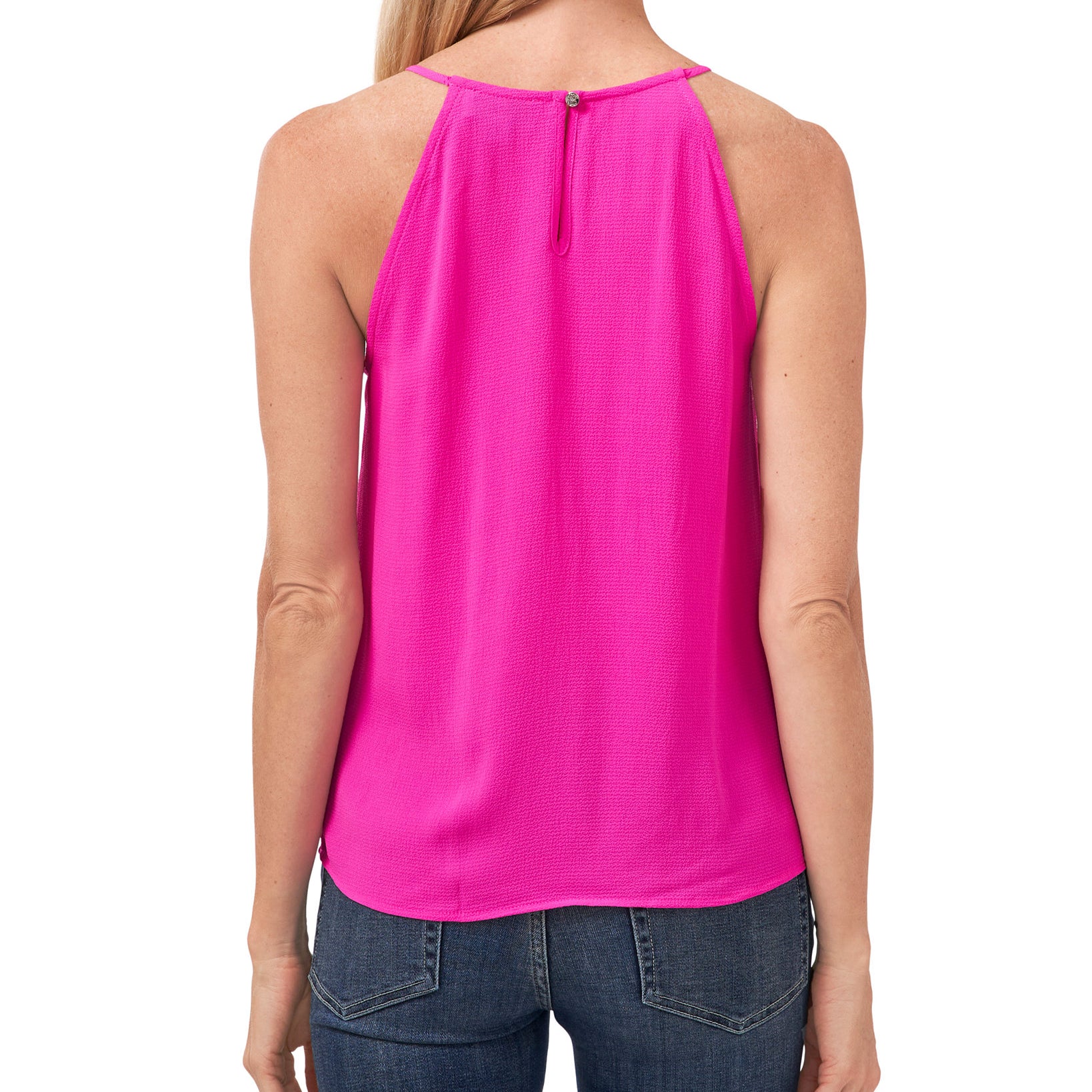 CeCe Womens Petite Sleeveless Halter Top