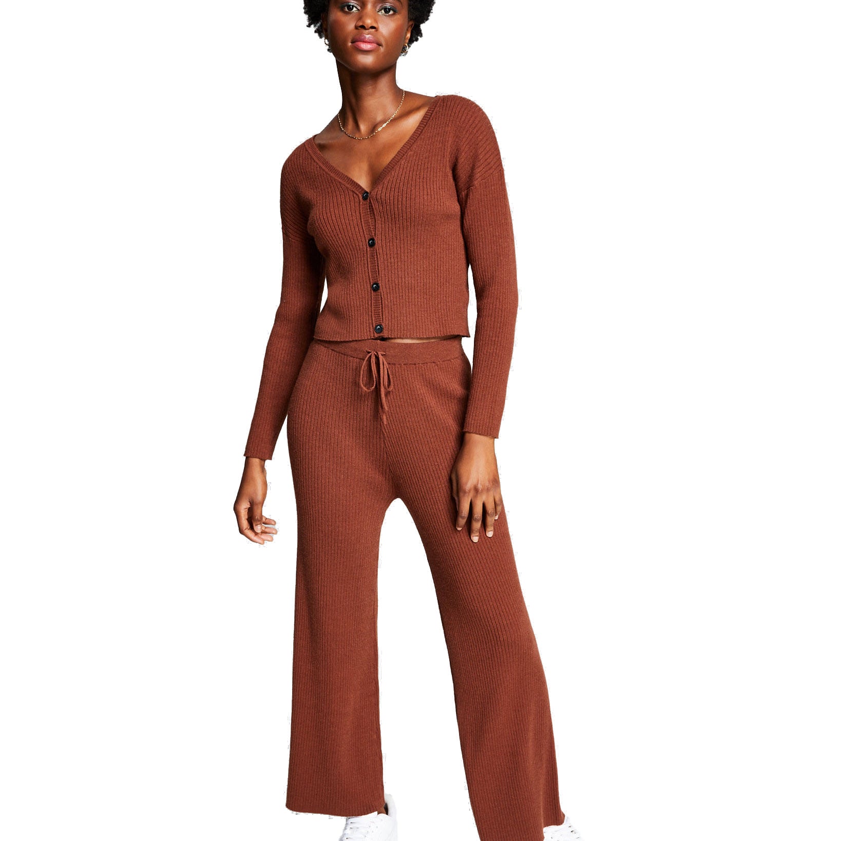 And Now This Women Wide Leg Pants Chocolate Brown