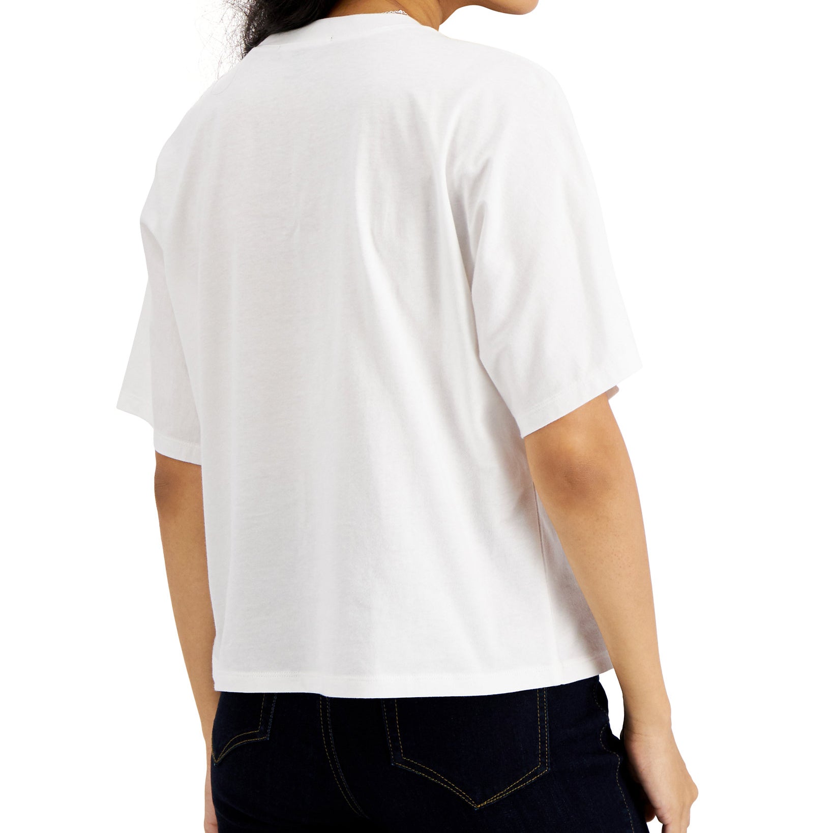 INC International Concepts Women Short Sleeve Necklace T Shirt