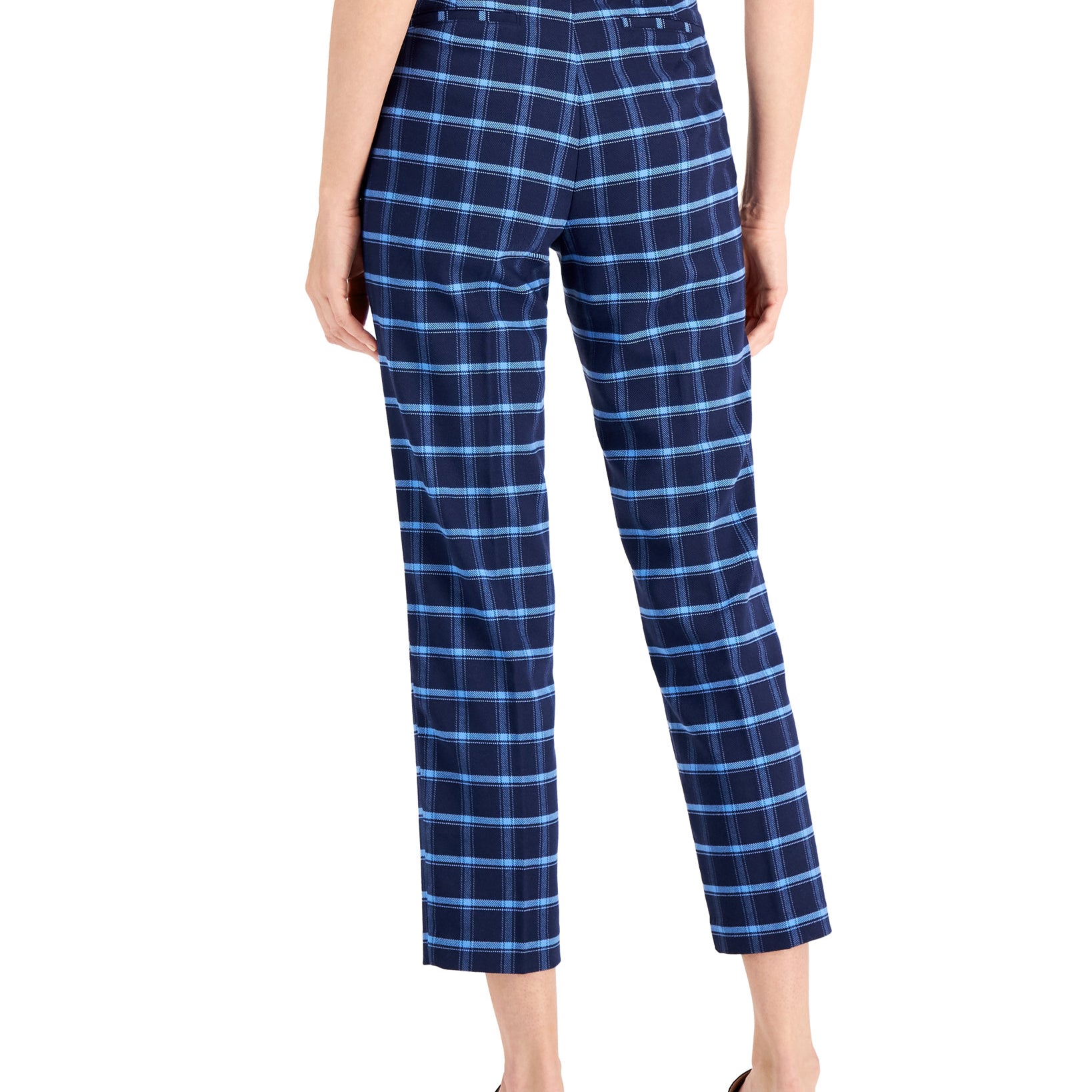 Charter Club Women Side Zip Windowpane Pants
