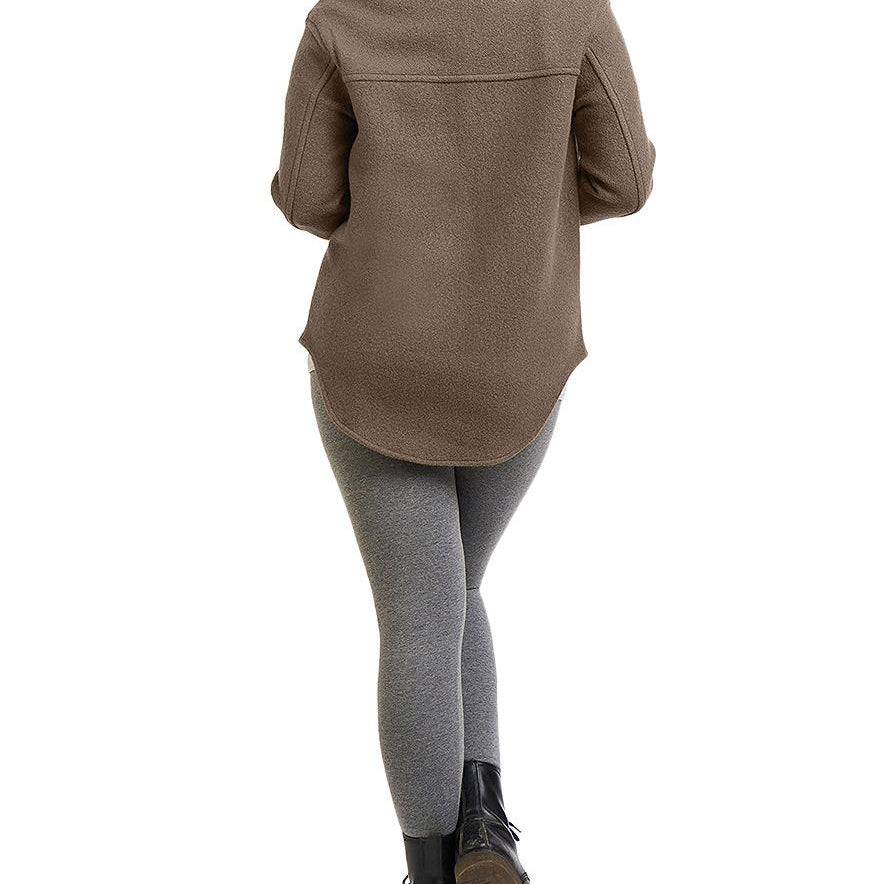 Black Tape Women Plus Trendy Button Up Shirt Jacket