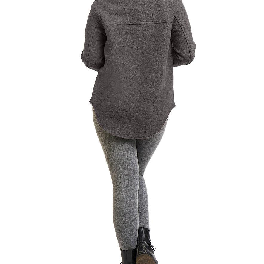 Black Tape Women Plus Trendy Button Up Shirt Jacket