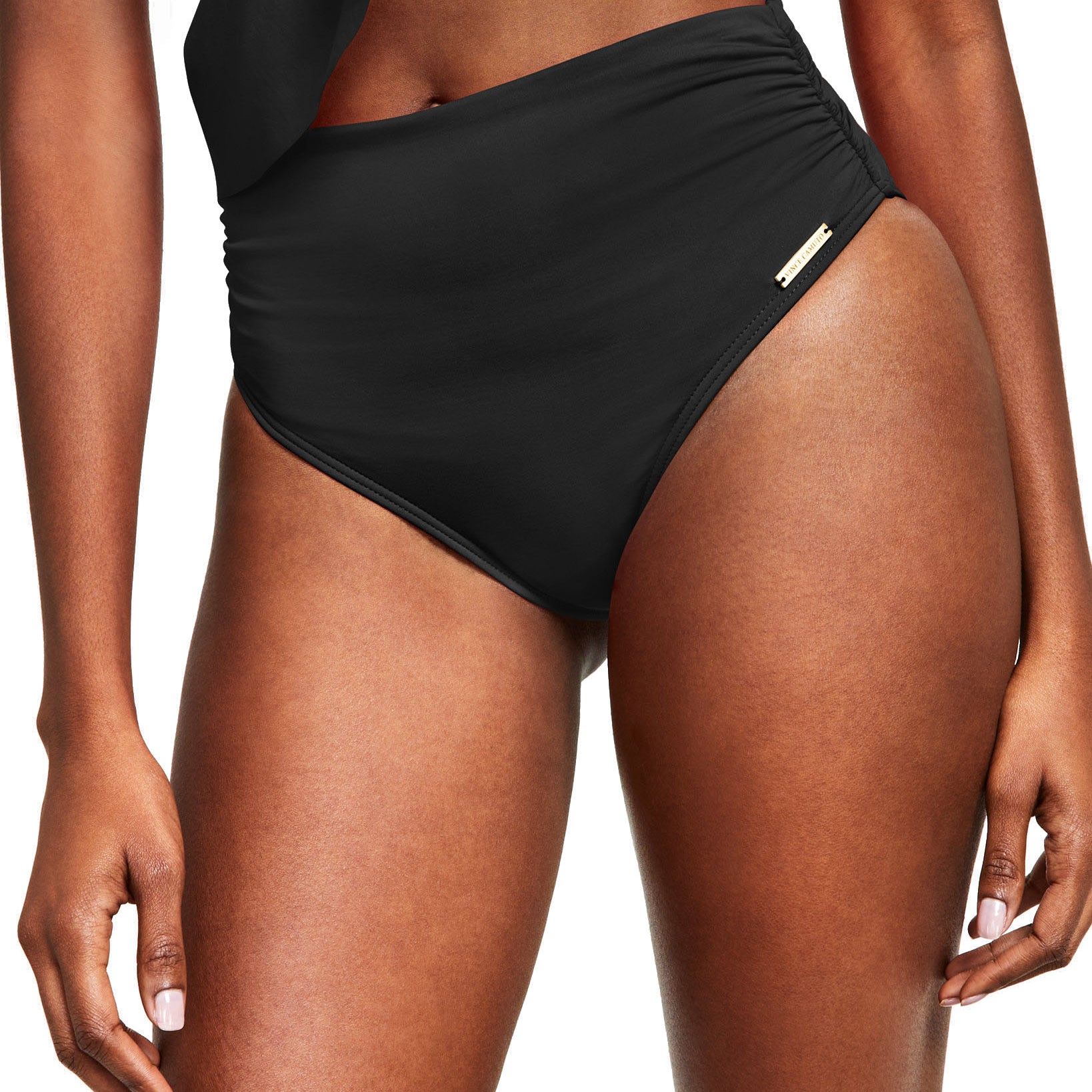 Vince Camuto Women High Waisted Bikini Bottoms Black