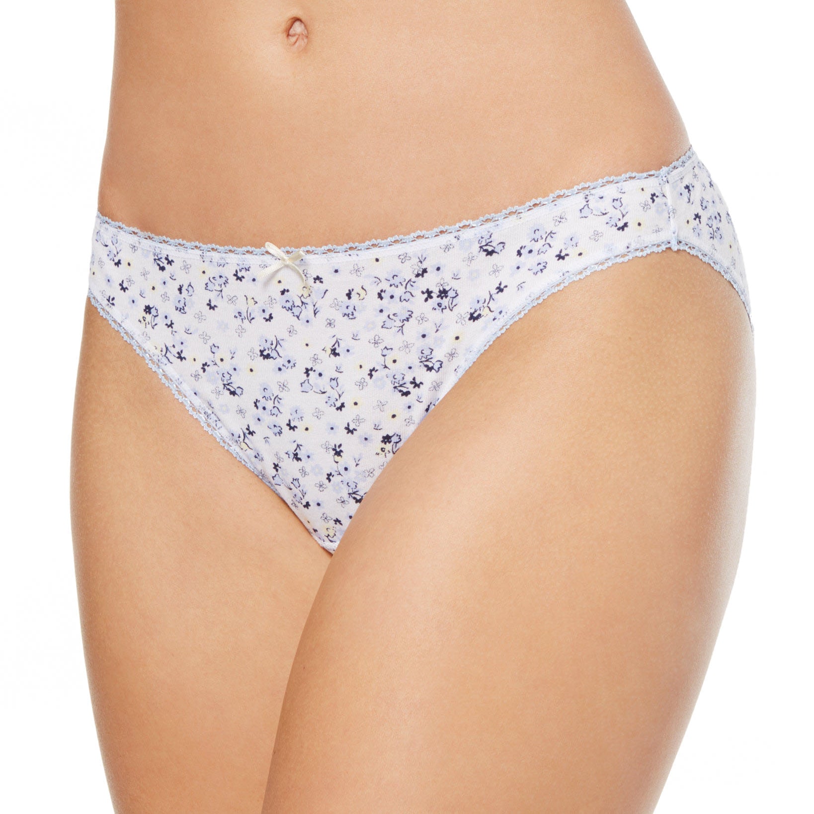 Charter Club Women Pretty Cotton Bikini Underwear Tulips Daisies