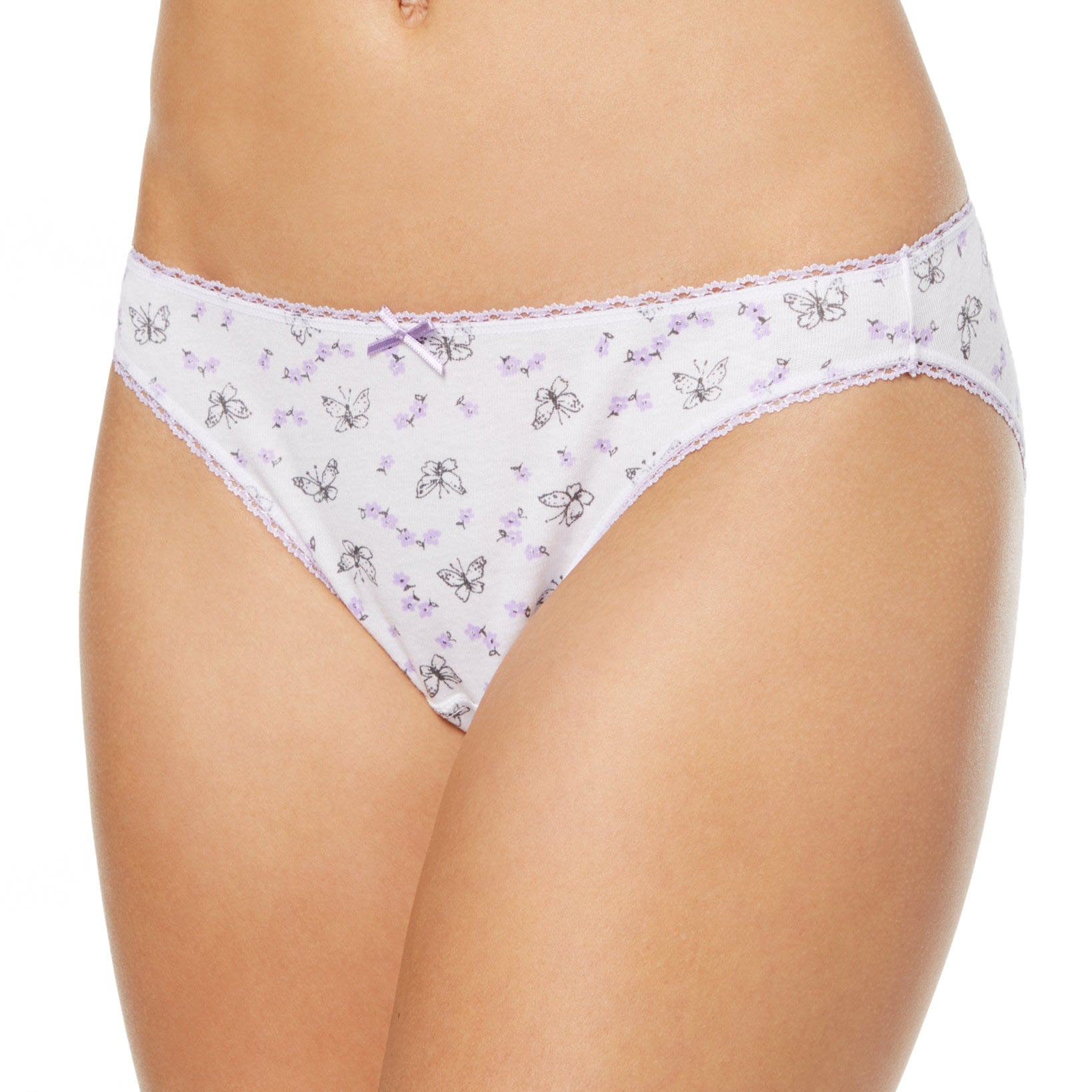 Charter Club Women Pretty Cotton Bikini Underwear Flutterby
