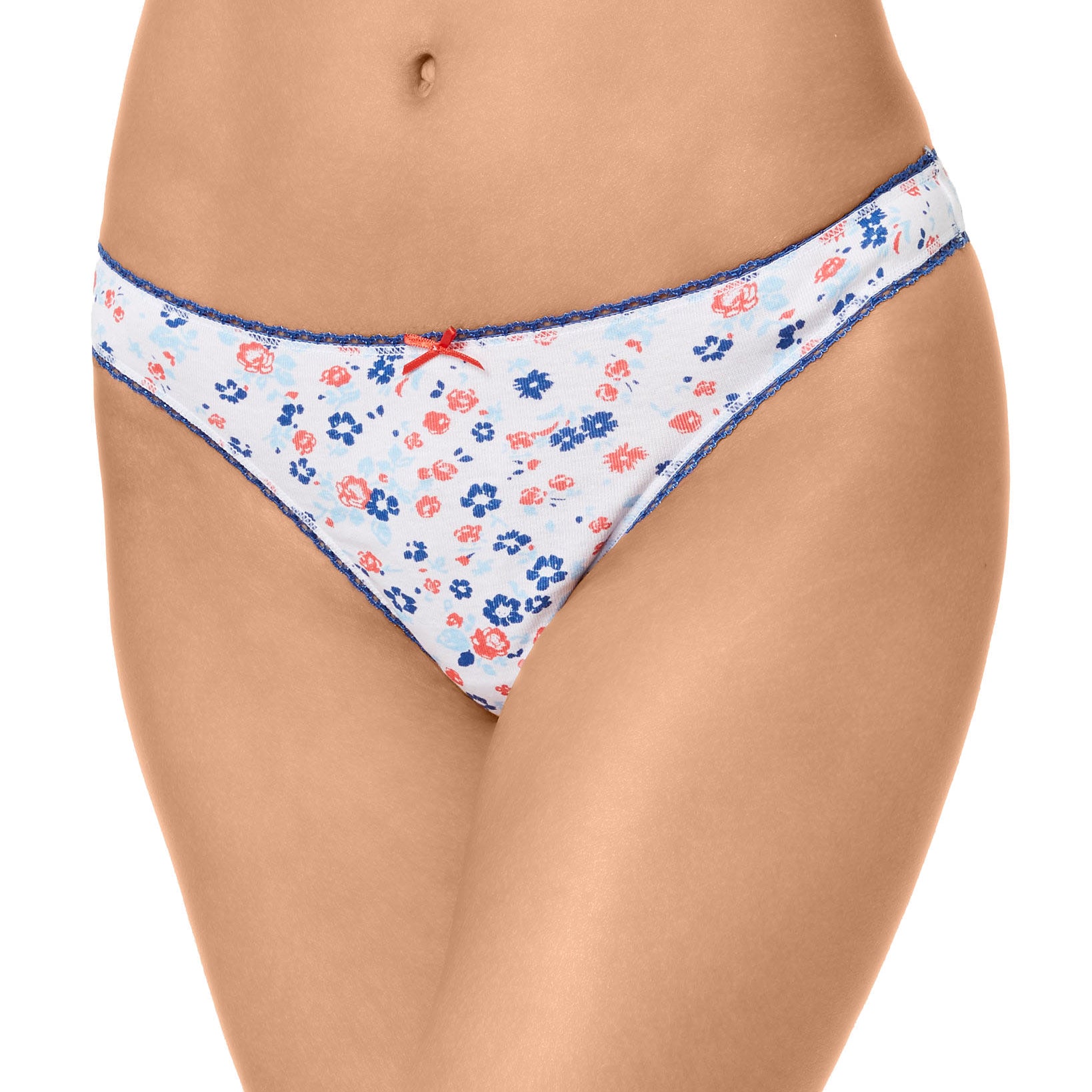 Charter Club Women Pretty Cotton Thong Blooming Floral Americana