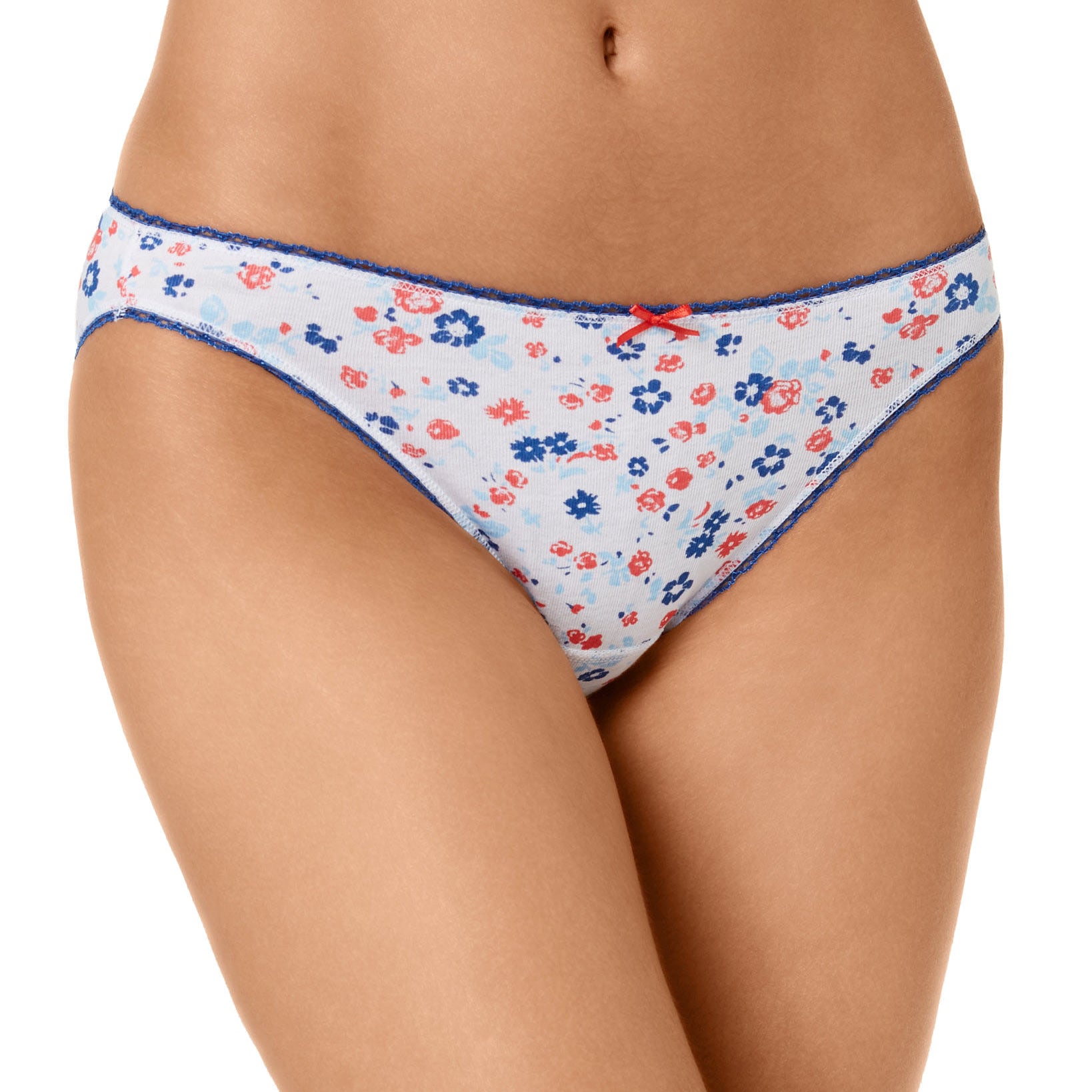 Charter Club Women Pretty Cotton Bikini Underwear Blooming Floral Americana