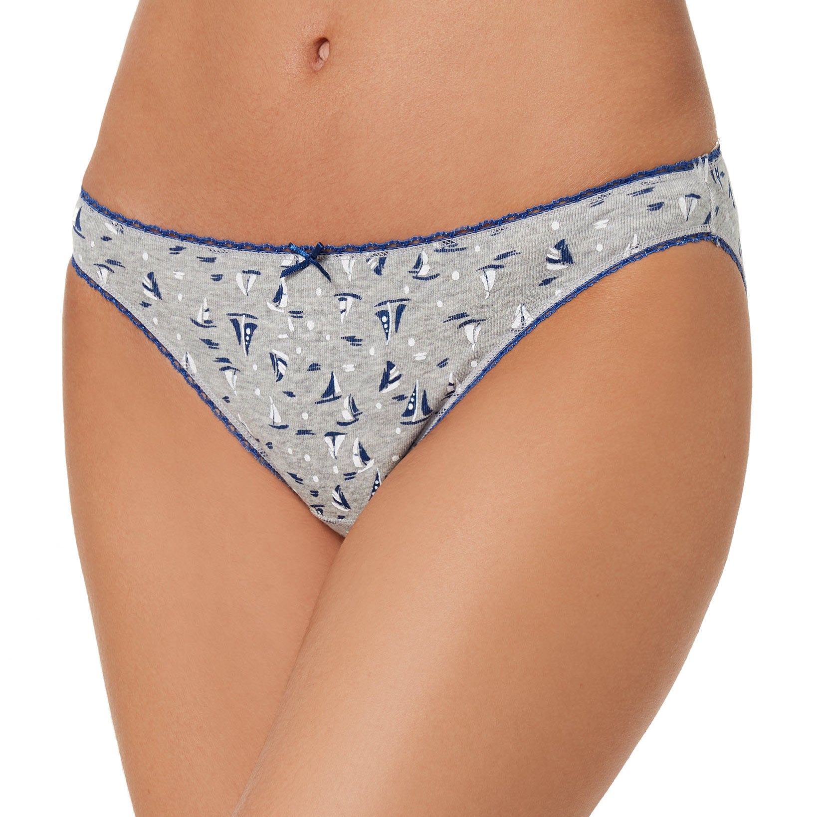Charter Club Women Pretty Cotton Bikini Underwear Sailboats