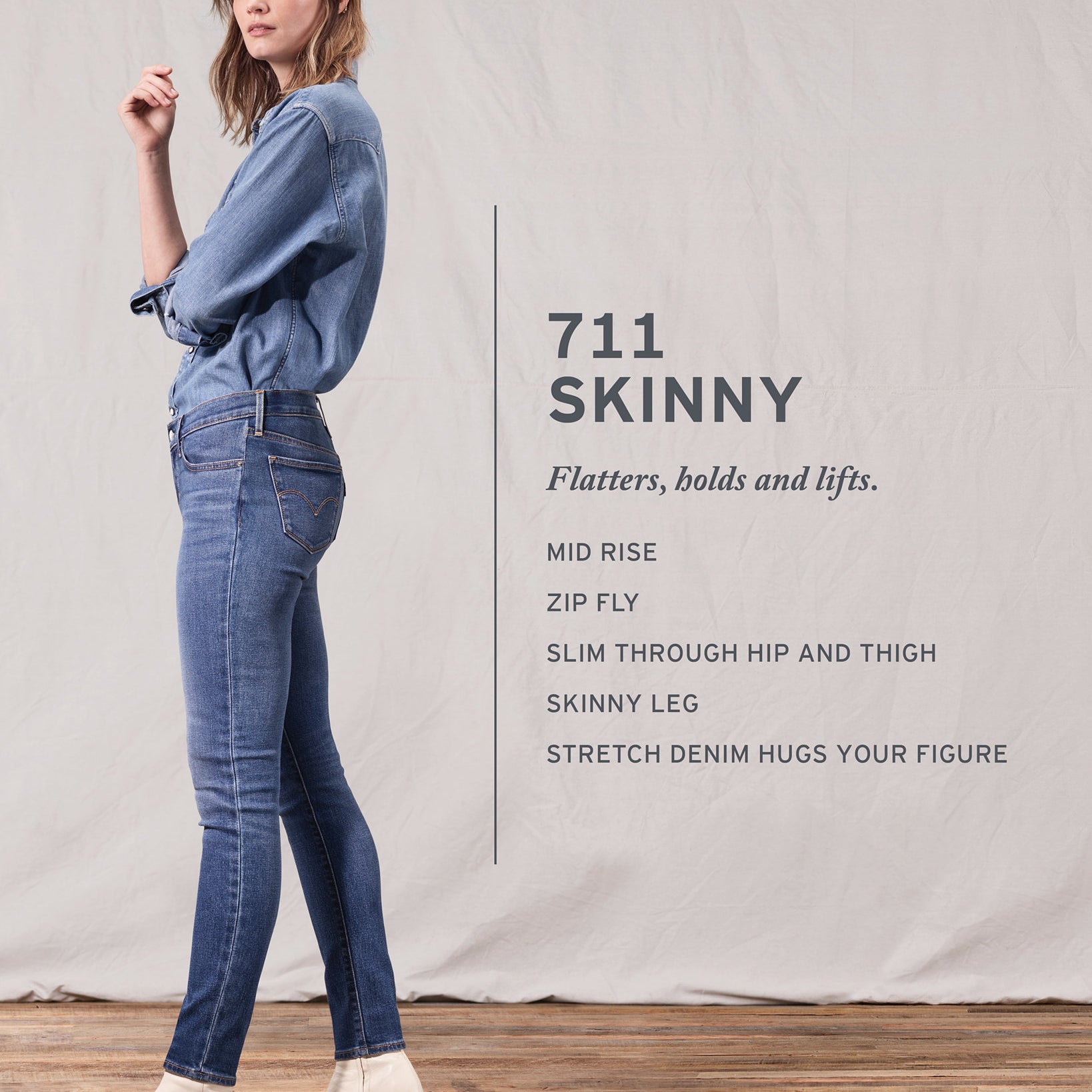 Levis Women 711 Skinny Jeans