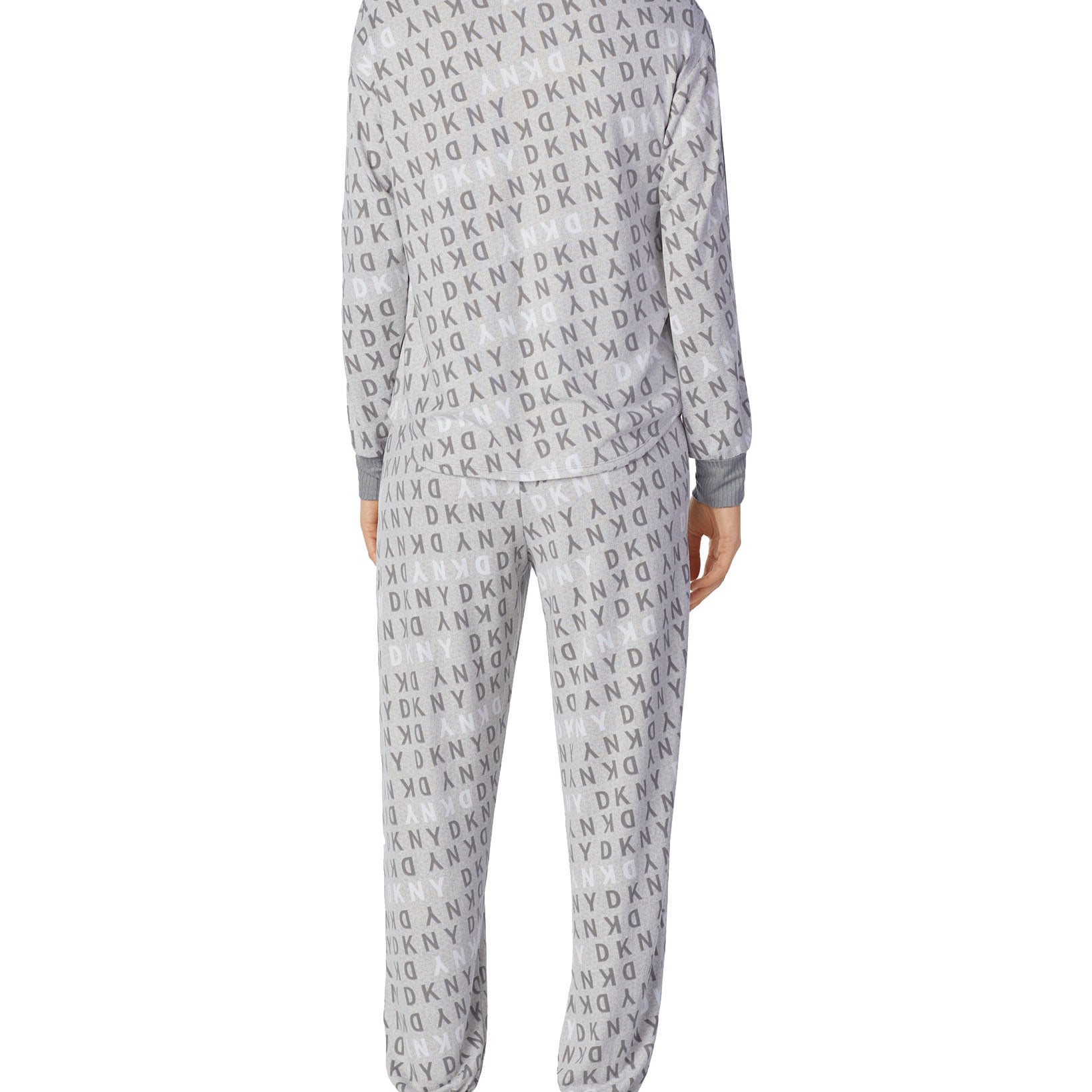 DKNY Women Logo Long Sleeve Knit Pajama Top