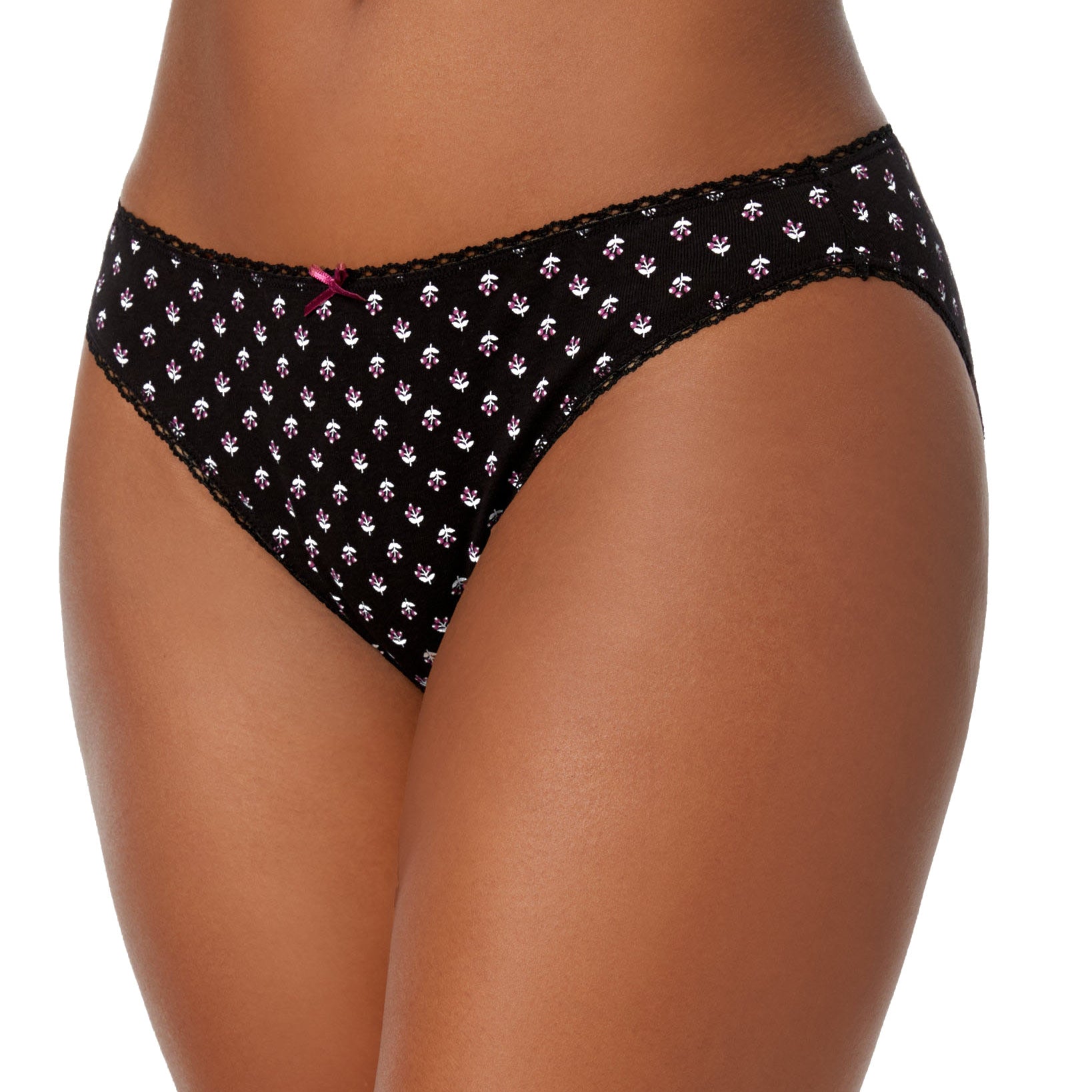 Charter Club Women Pretty Cotton Bikini Underwear Autumn Silverberry
