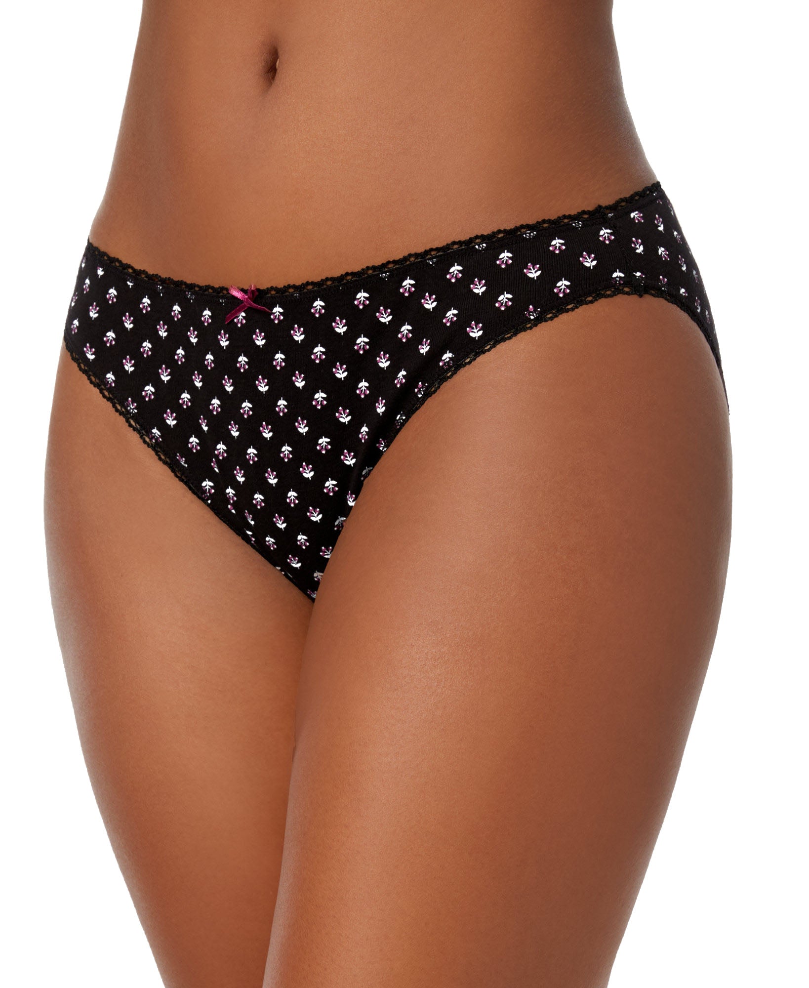 Charter Club Women Pretty Cotton Bikini Underwear Autumn Silverberry
