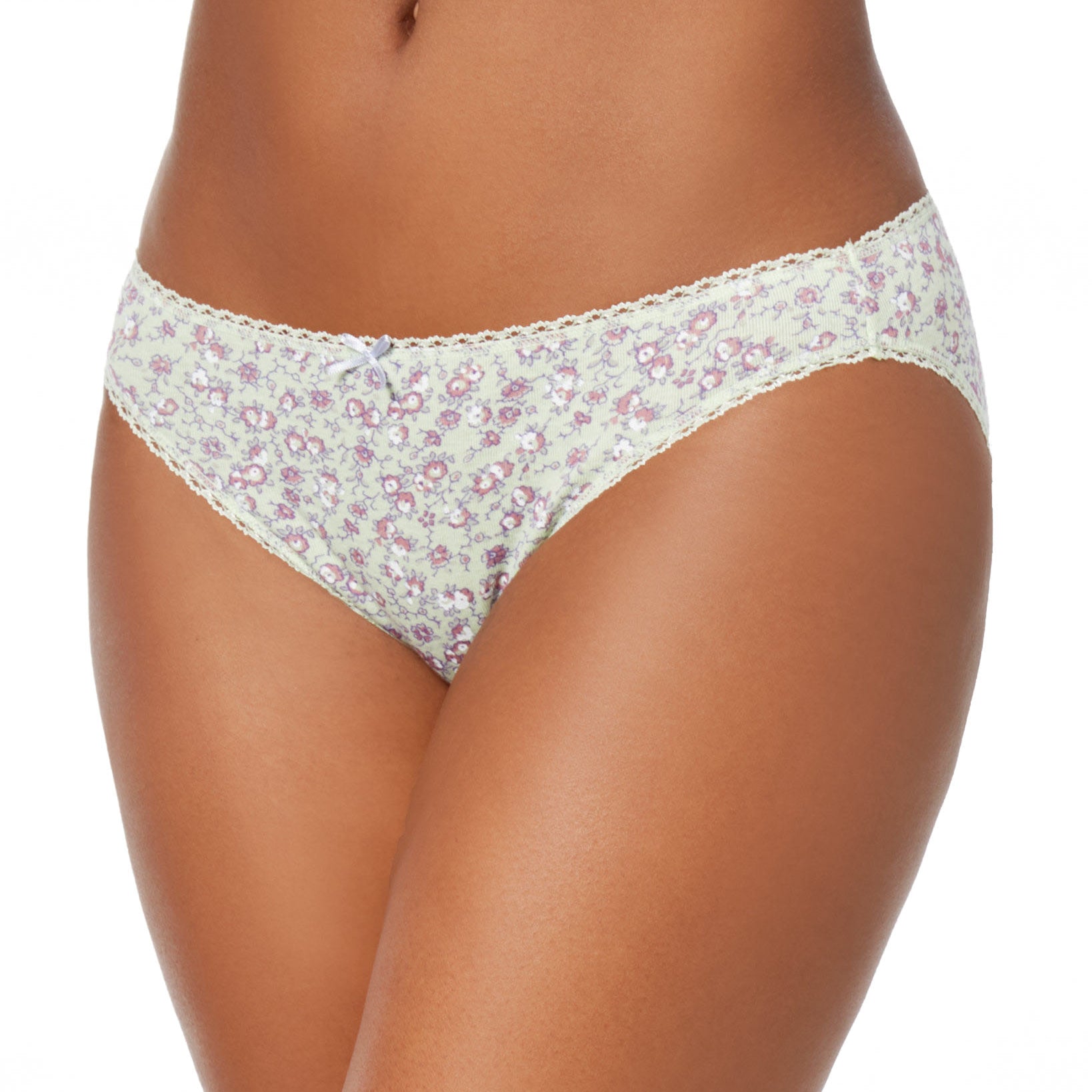 Charter Club Women Pretty Cotton Bikini Underwear Small Floral