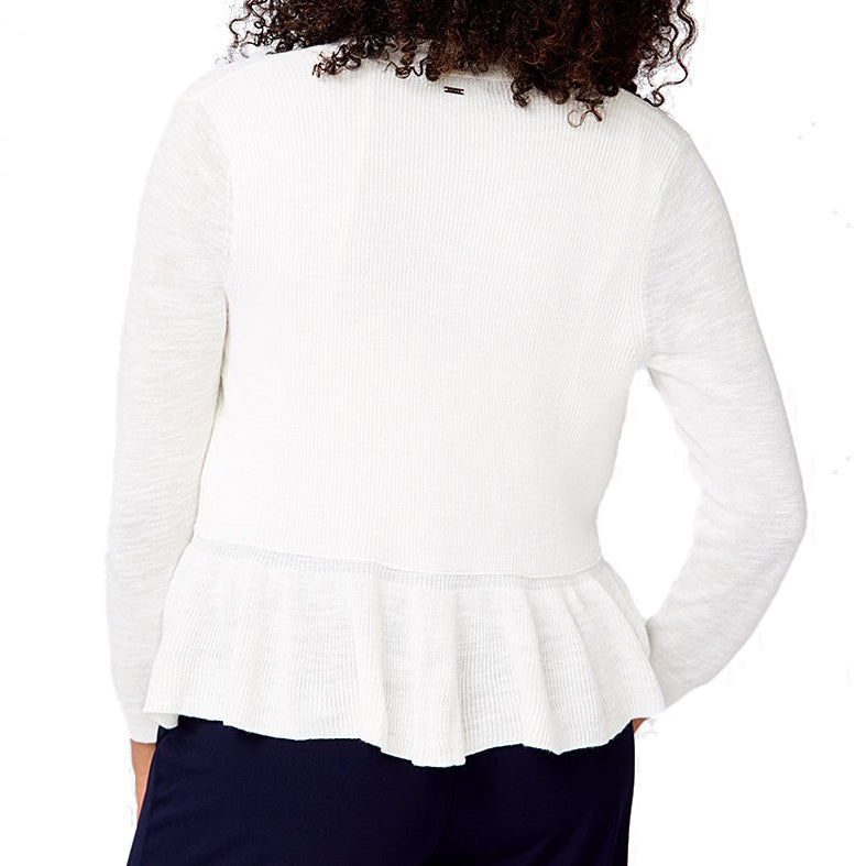 Tommy Hilfiger Women Peplum Open Front Cardigan Sweater