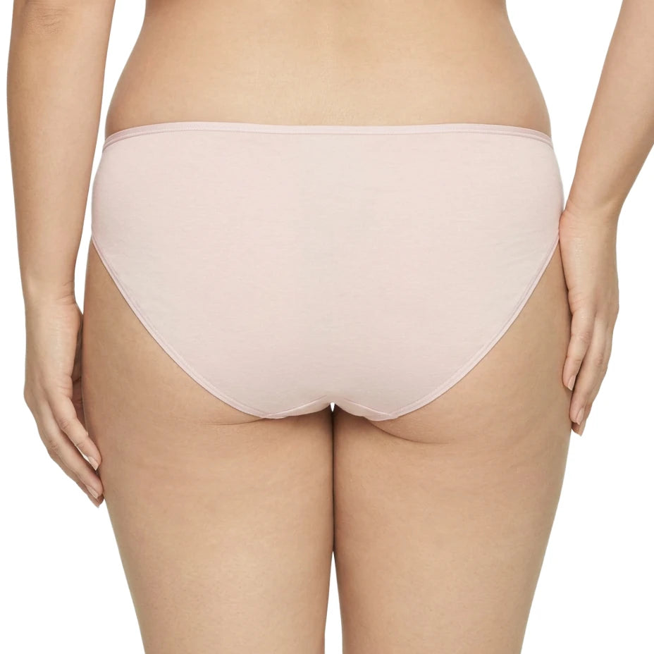 Beige high-waisted underwear on a white background