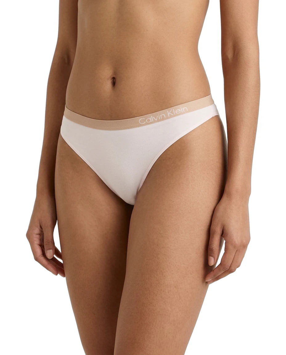 Beige Calvin Klein underwear on a white background