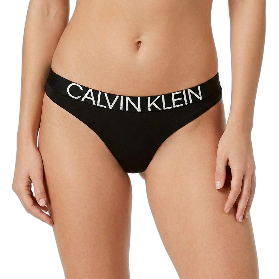 Black Calvin Klein underwear on a white background