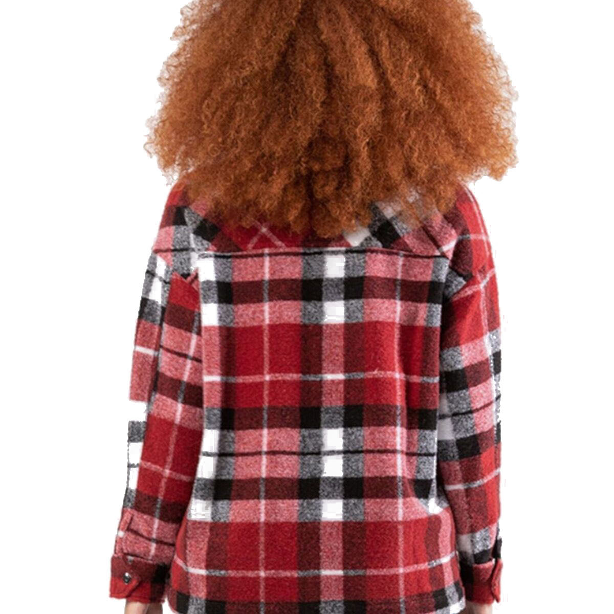 Black Tape Women Plus Plaid Overcoat