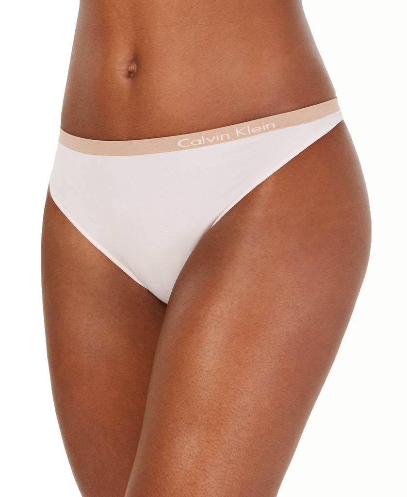 Calvin Klein Women Pure Seamless Thong Underwear QD3544 Nymphs Thigh