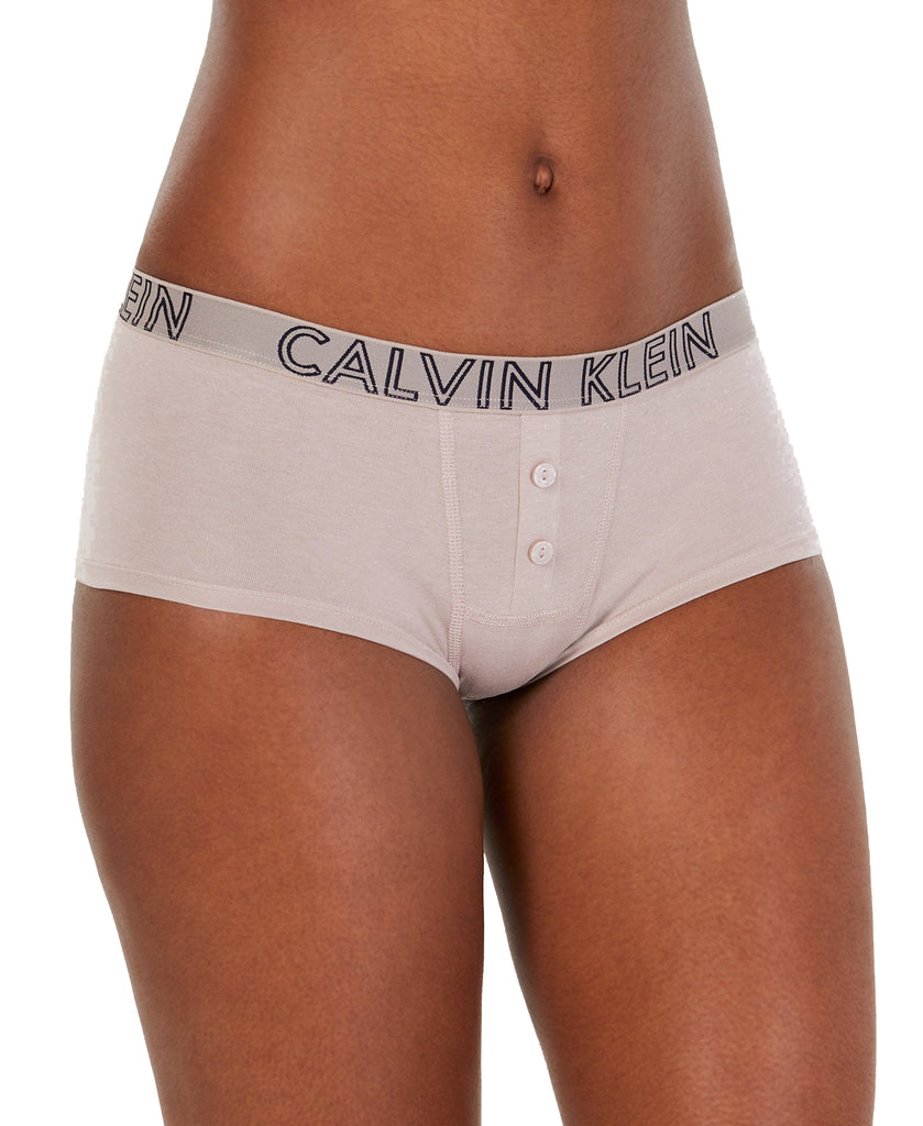Calvin Klein Women CK Ultimate Cotton Boyshort QD3639 Silver Rose