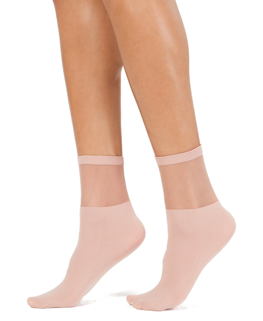 INC International Concepts Women Sheer Ankle Socks Pink