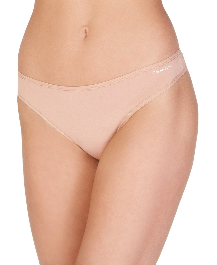 Calvin Klein Women Cotton Form Thong Underwear QD3643 Warm Camel