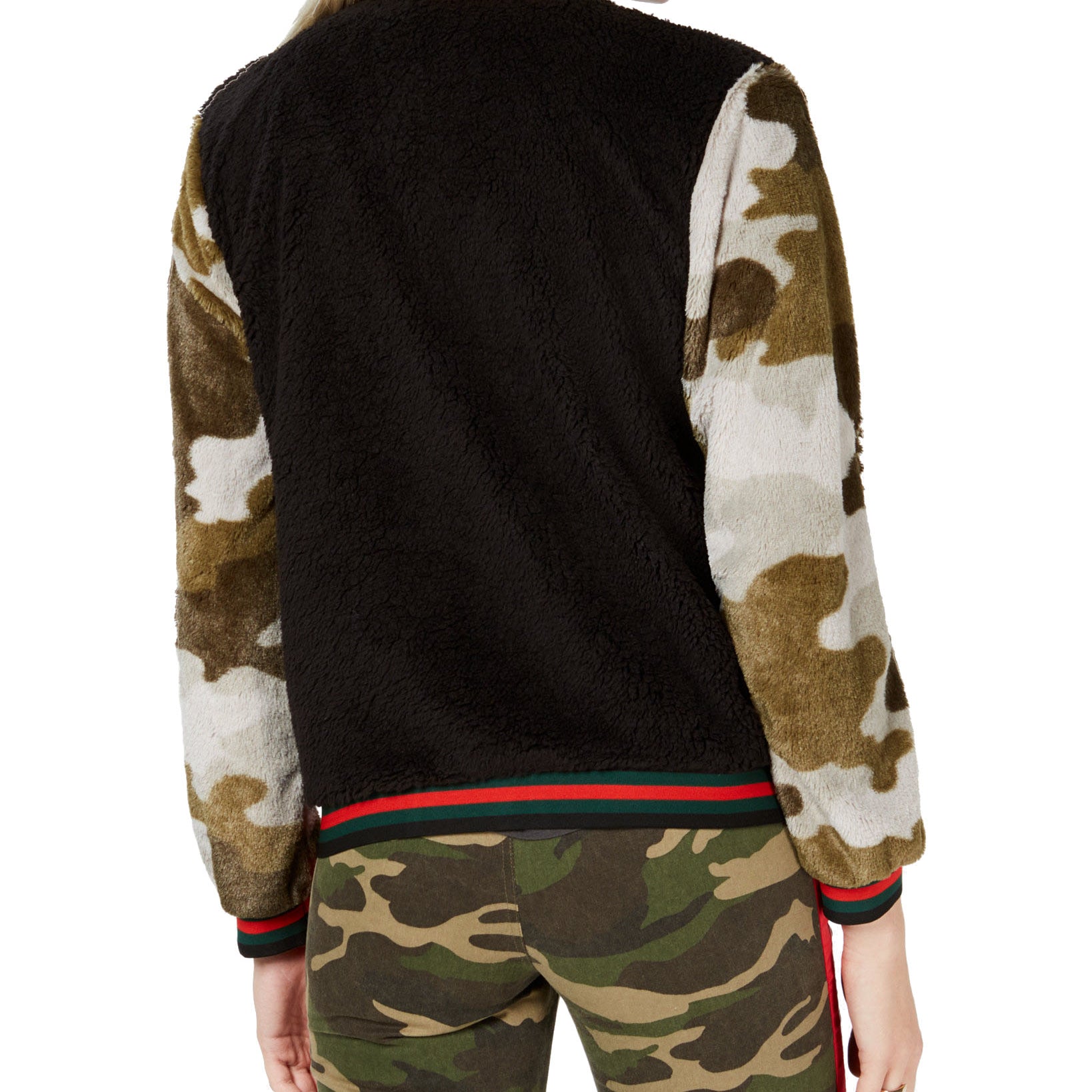 Gypsies & Moondust Juniors Faux Fur Bomber Jacket