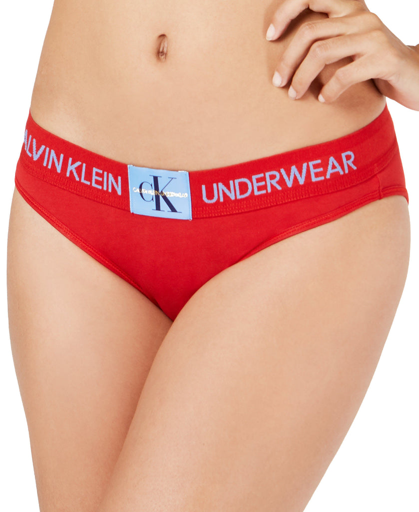Calvin Klein Women Monogram Waist Bikini QF4921 Manic Red