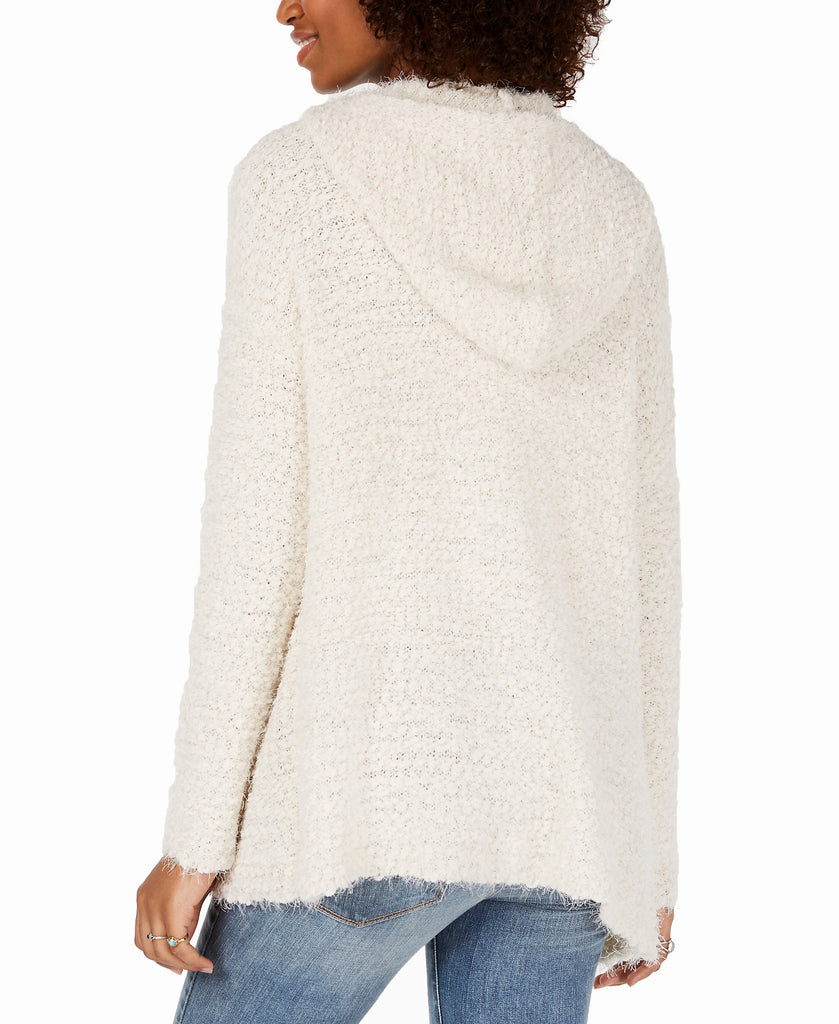 Say What? Open Front Hoodie Cardigan Sweater